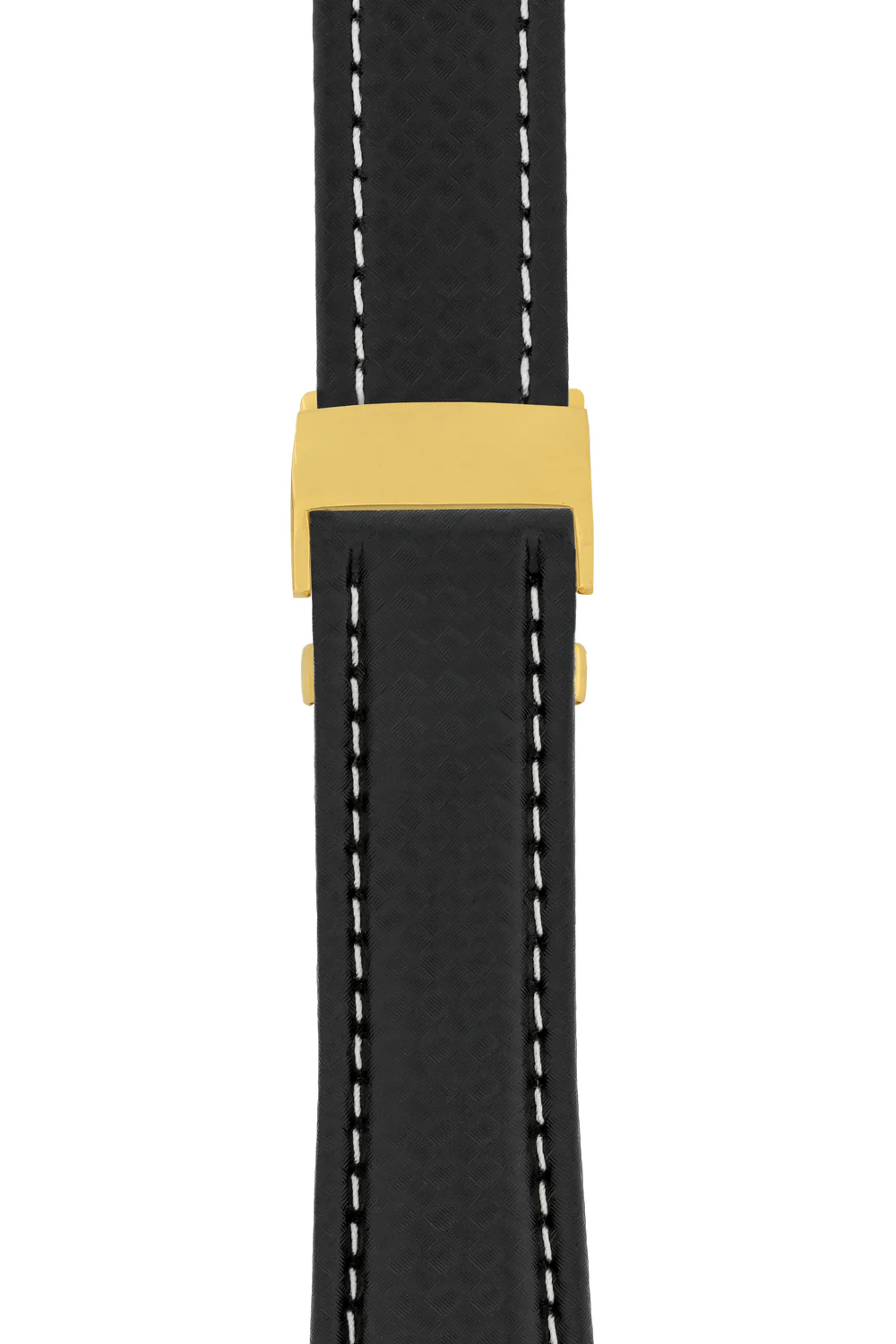 Breitling-Style Carbon-Embossed Deployment Watch Strap Black - Image 7