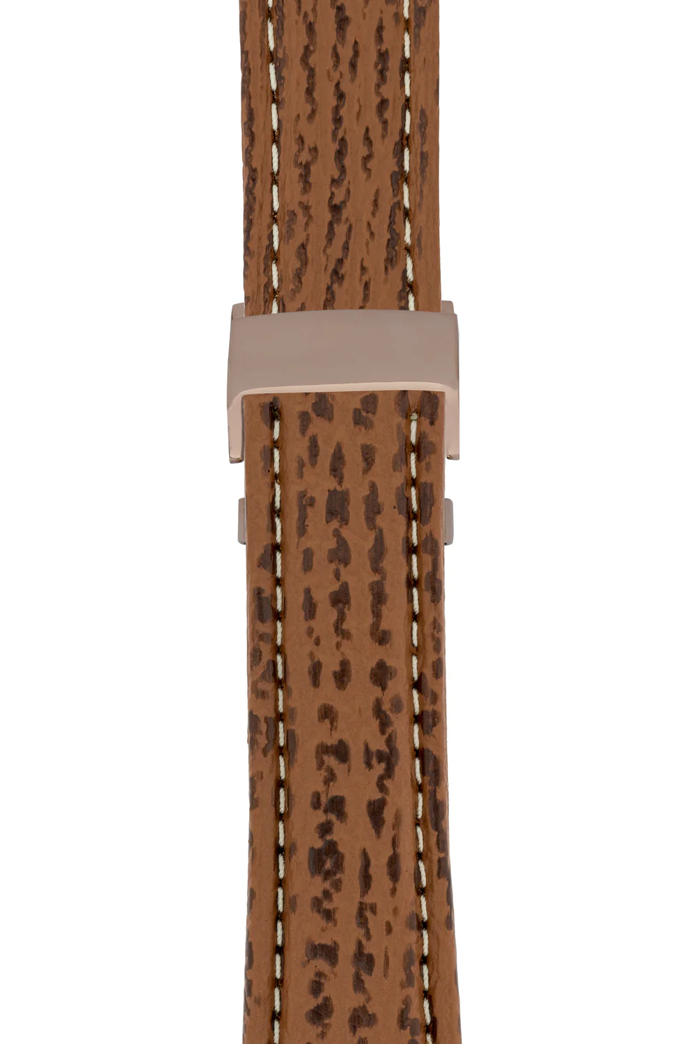 Breitling-Style Shark Deployment Watch Strap in HONEY BROWN - Image 8