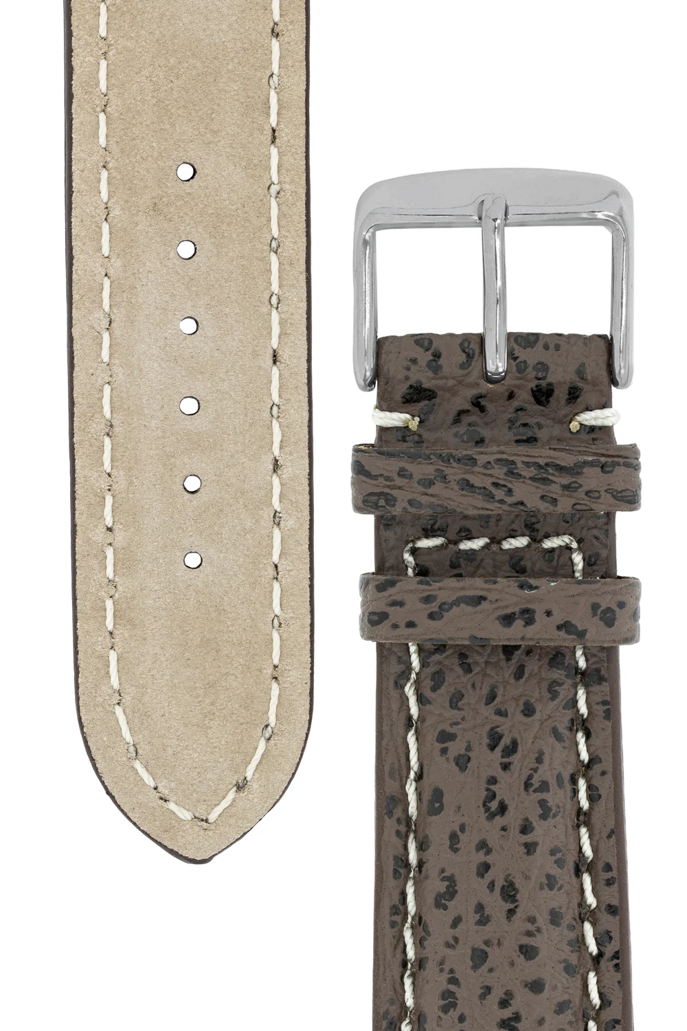 Breitling-Style Shark Watch Strap and Buckle in BROWN - Image 3