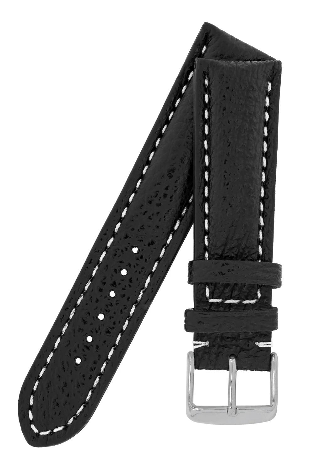 Breitling-Style Shark Watch Strap and Buckle in BLACK - Image 4