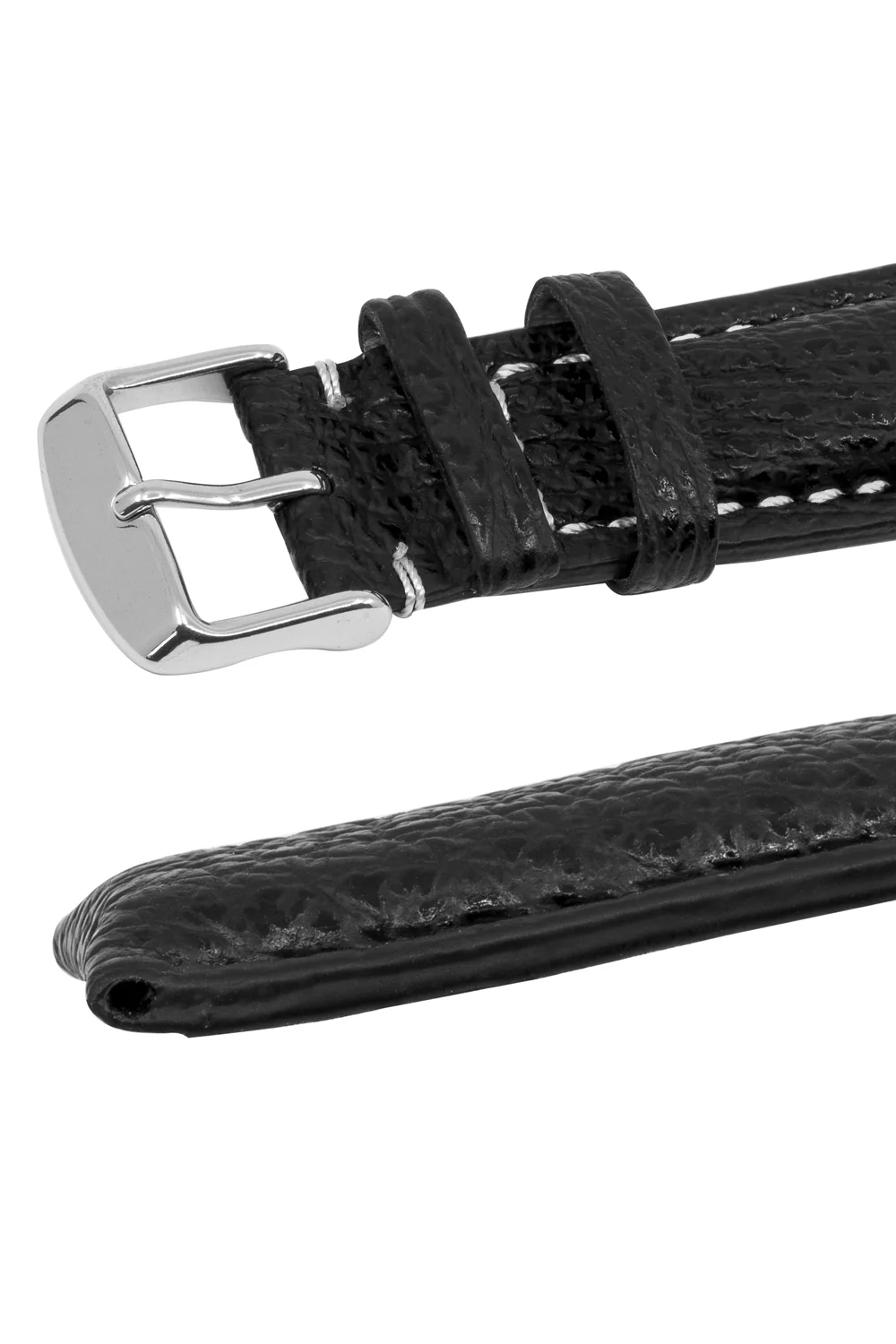 Breitling-Style Shark Watch Strap and Buckle in BLACK - Image 5