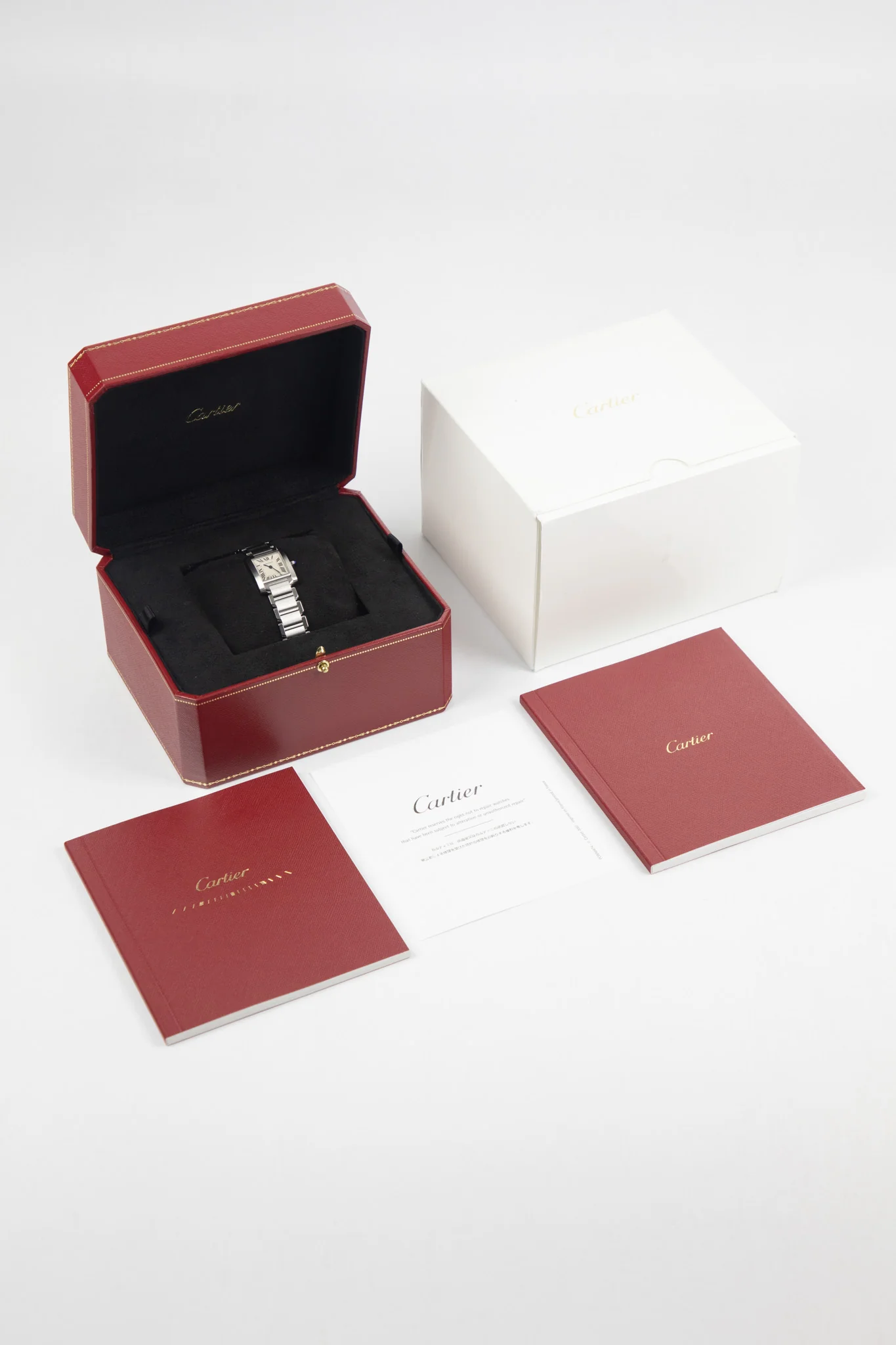 CARTIER W51008Q3 Tank Française 25mm × 20mm Quartz Watch - White Dial - Image 8