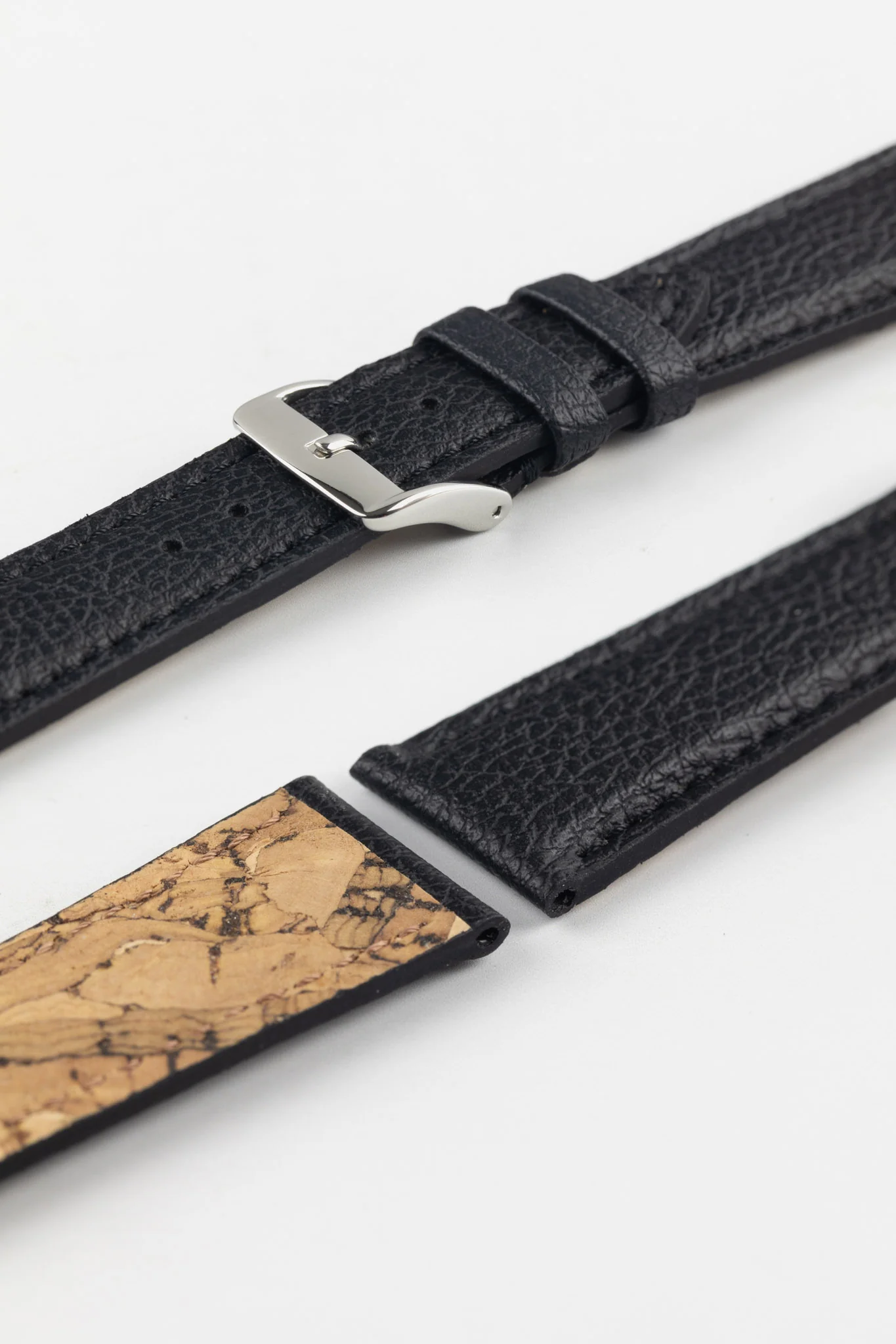 Classic Apple Fibre Watch Strap in Grained Black - Image 7