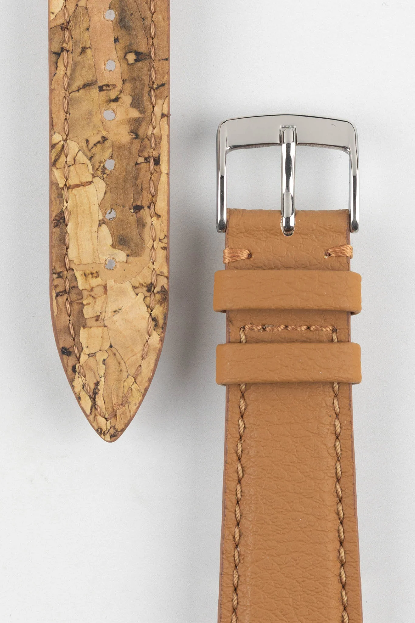 Classic Apple Fibre Watch Strap in Grained Cognac - Image 3