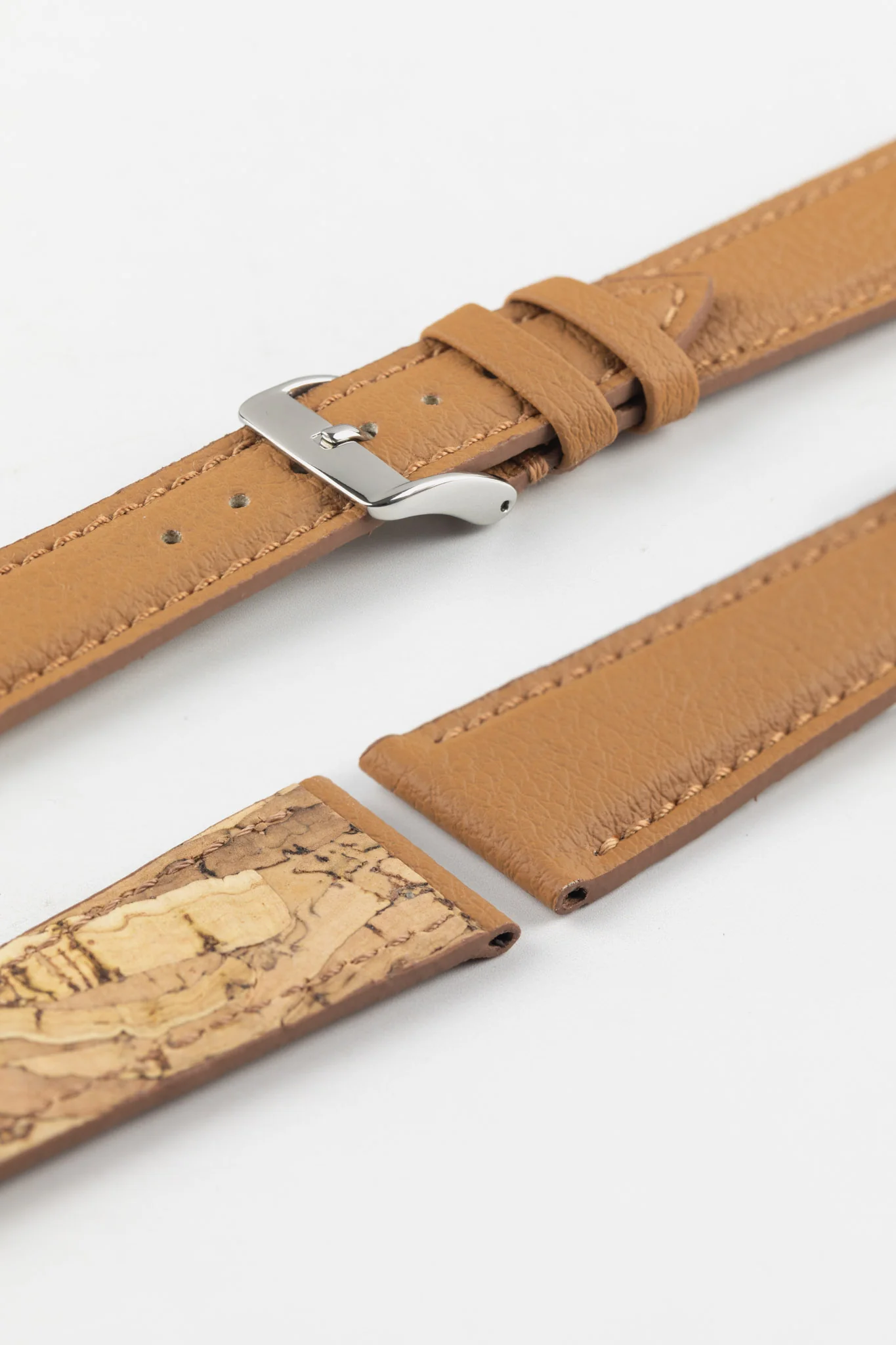 Classic Apple Fibre Watch Strap in Grained Cognac - Image 7