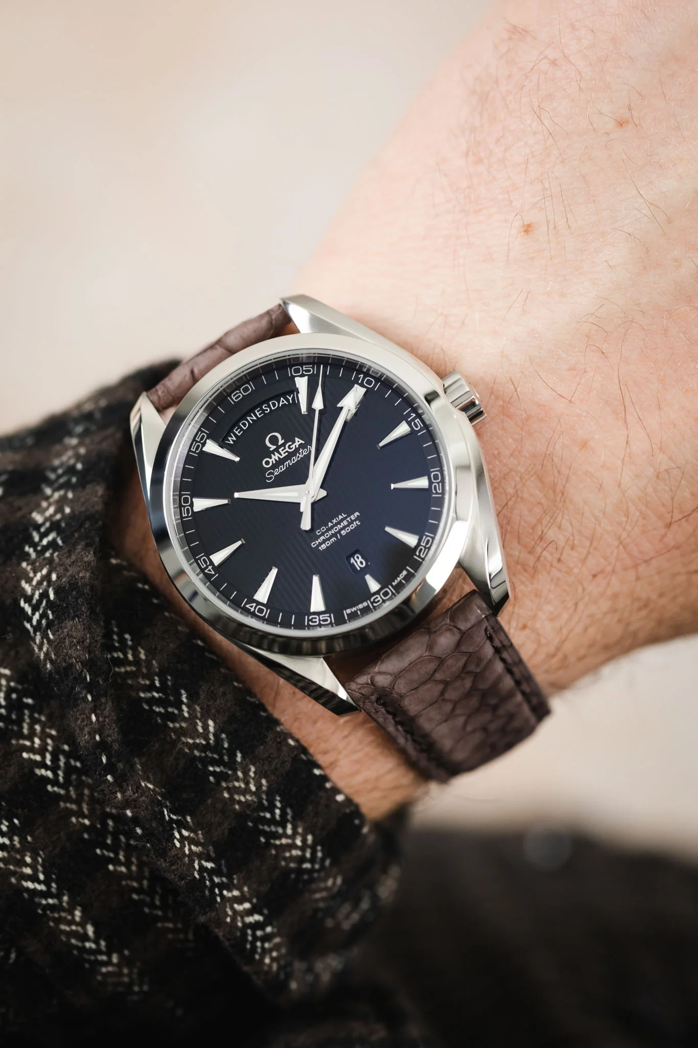 Classic Gallo Leather Watch Strap in Matte Vintage Brown - Image 2