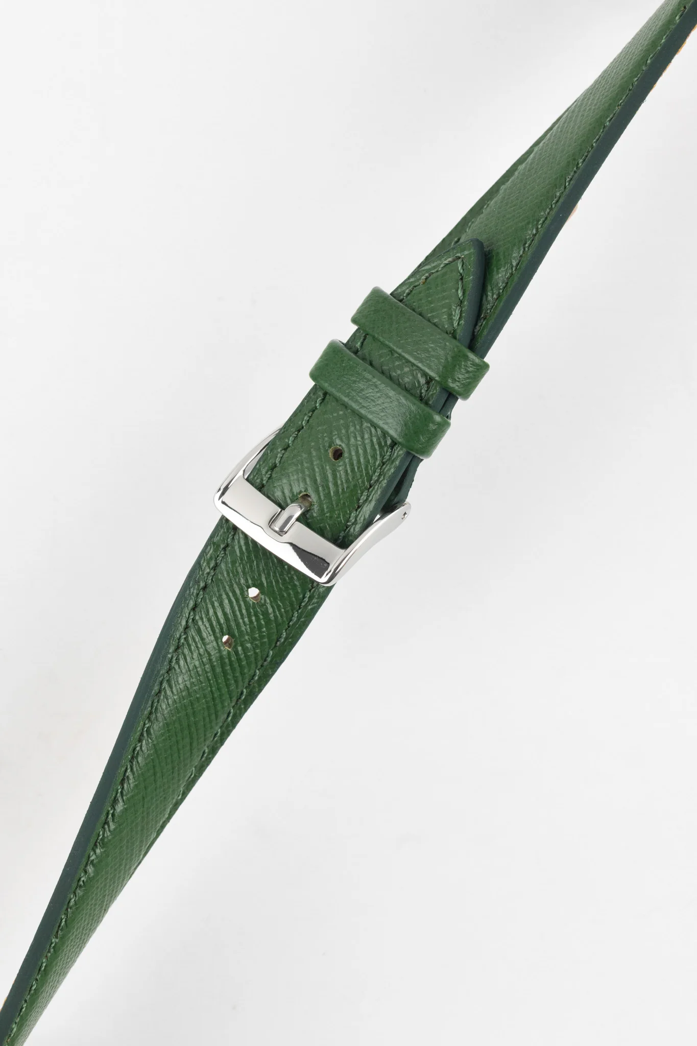 Classic Saffiano Leather Watch Strap in British Green - Image 5