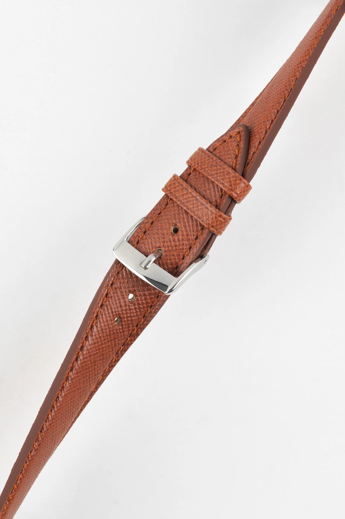 Classic Saffiano Leather Watch Strap in Cognac - Image 5