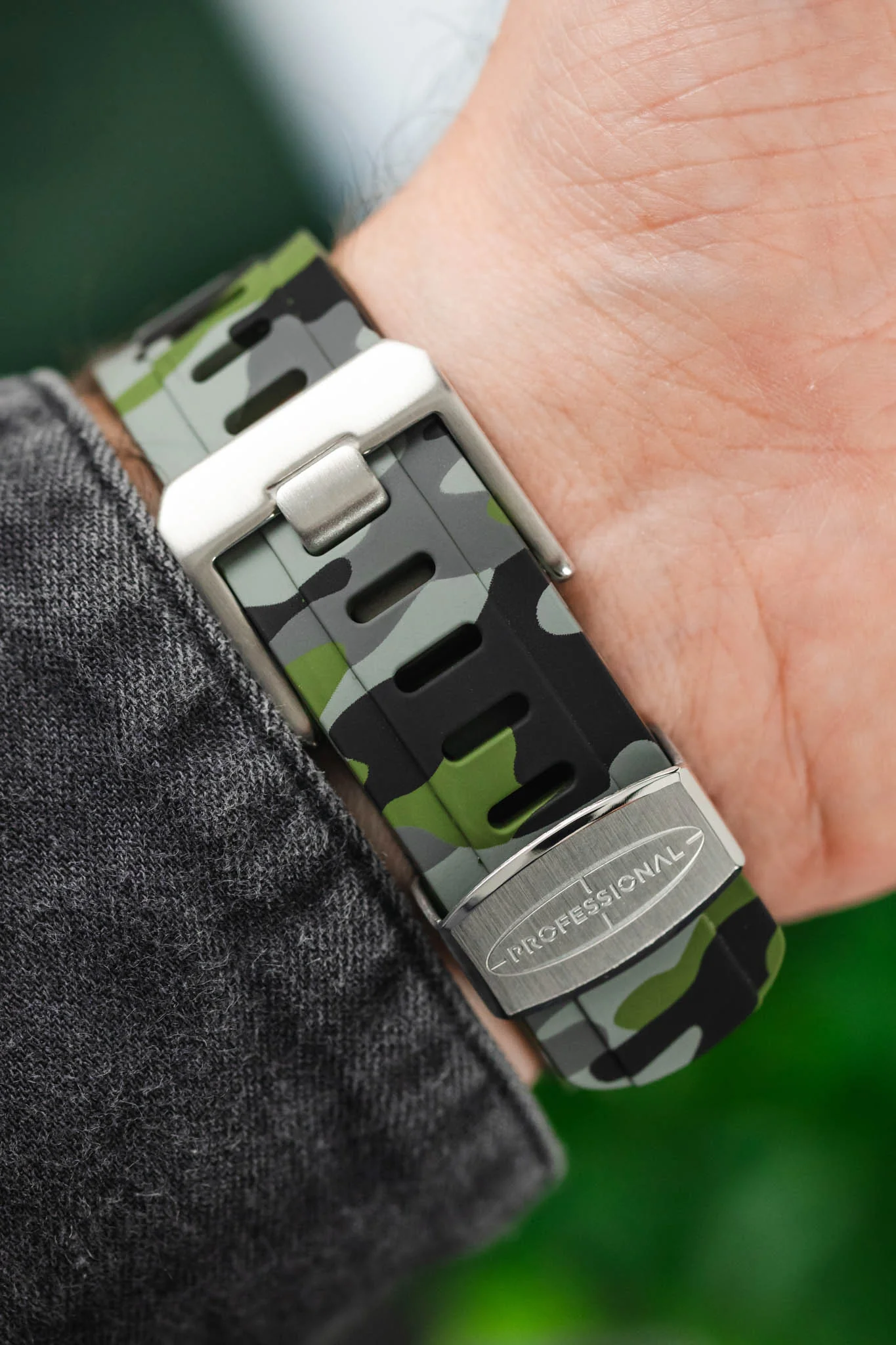 CRAFTER BLUE 20mm Buckle & Keeper Set - Brushed Steel - Image 2
