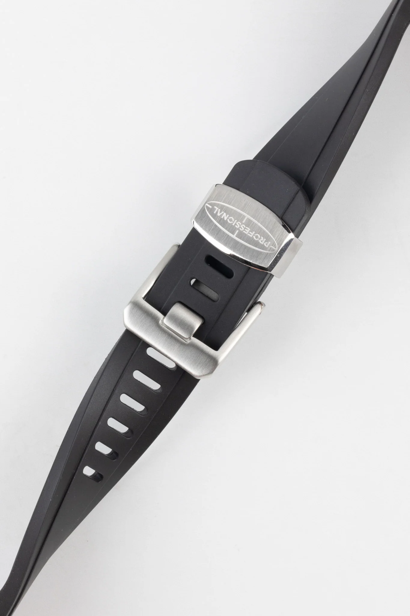 CRAFTER BLUE CB10-F FKM Rubber Watch Strap for Seiko SKX & 5 Sports Series – BLACK with Rubber & Steel Keepers - Image 5