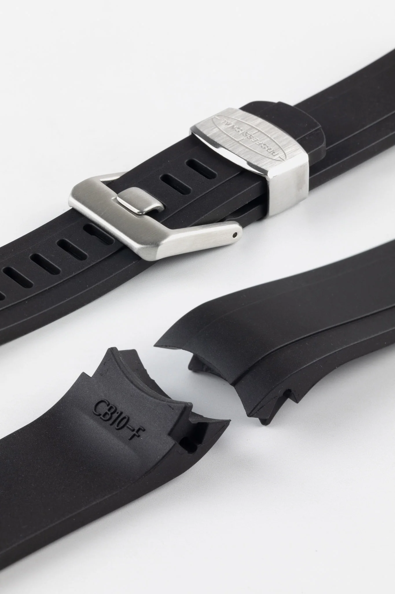 CRAFTER BLUE CB10-F FKM Rubber Watch Strap for Seiko SKX & 5 Sports Series – BLACK with Rubber & Steel Keepers - Image 7