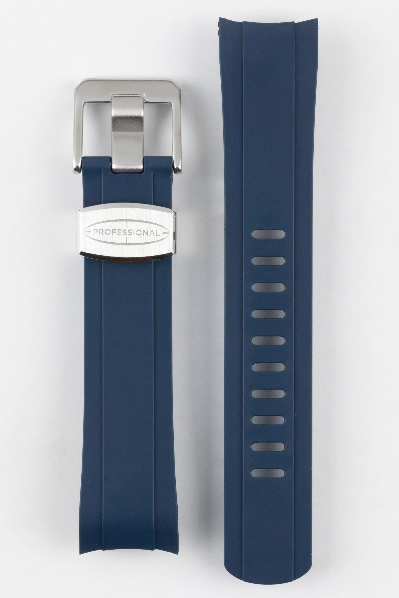 CRAFTER BLUE CB10-F FKM Rubber Watch Strap for Seiko SKX & 5 Sports Series – NAVY BLUE with Rubber & Steel Keepers - Image 10