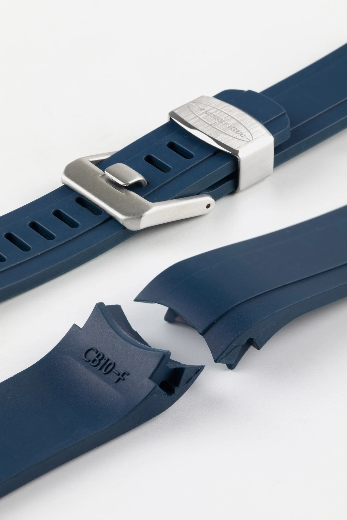 CRAFTER BLUE CB10-F FKM Rubber Watch Strap for Seiko SKX & 5 Sports Series – NAVY BLUE with Rubber & Steel Keepers - Image 7