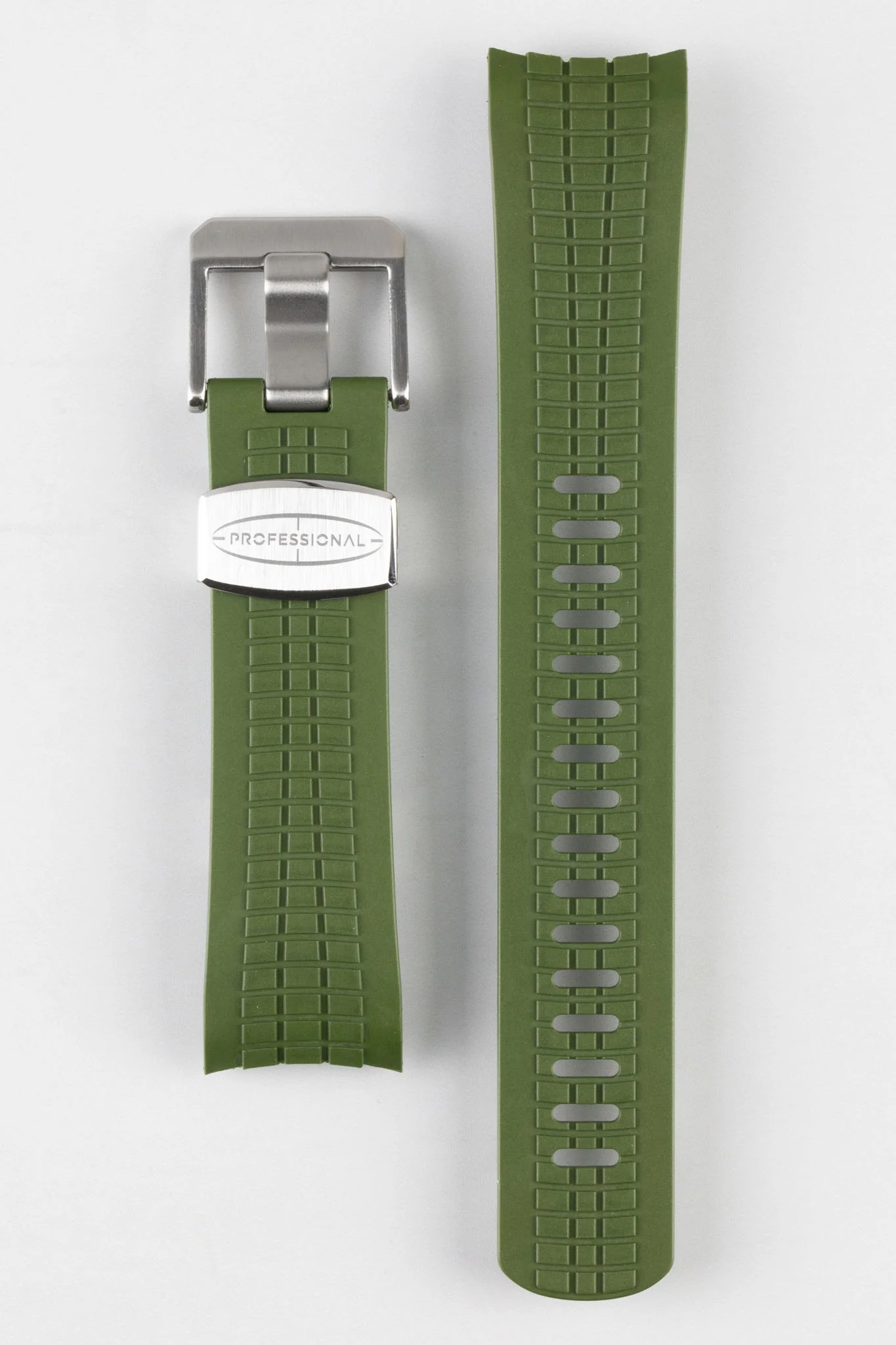 CRAFTER BLUE CB11 'Aquanaut' Rubber Watch Strap for Seiko 5 Sports Series – GREEN - Image 6
