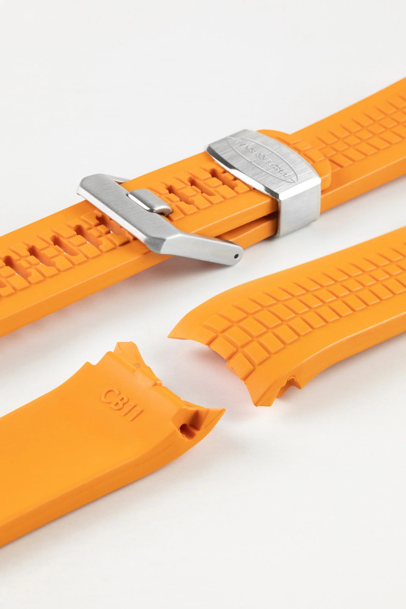 CRAFTER BLUE CB11 'Aquanaut' Rubber Watch Strap for Seiko 5 Sports Series – ORANGE - Image 4