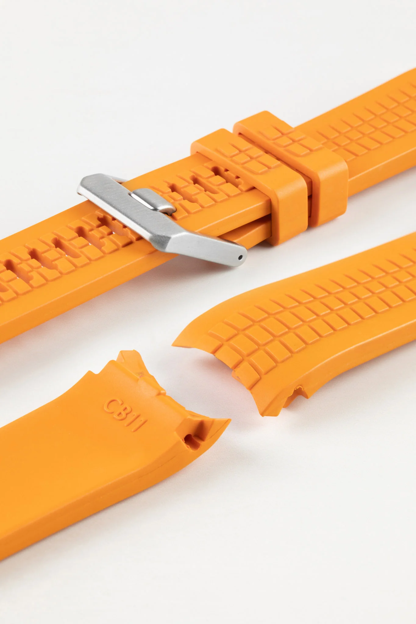 CRAFTER BLUE CB11 'Aquanaut' Rubber Watch Strap for Seiko 5 Sports Series – ORANGE - Image 5
