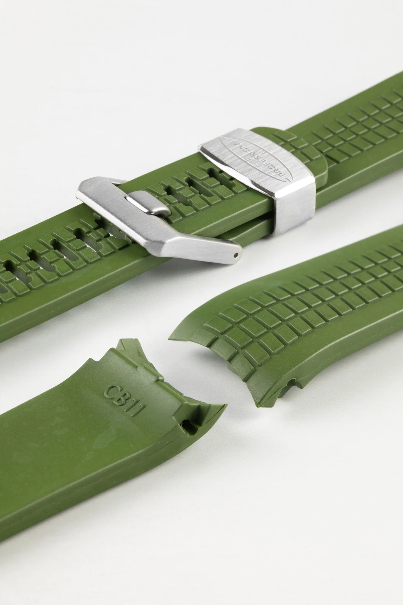 CRAFTER BLUE CB11 'Aquanaut' Rubber Watch Strap for Seiko SKX Series – GREEN - Image 7