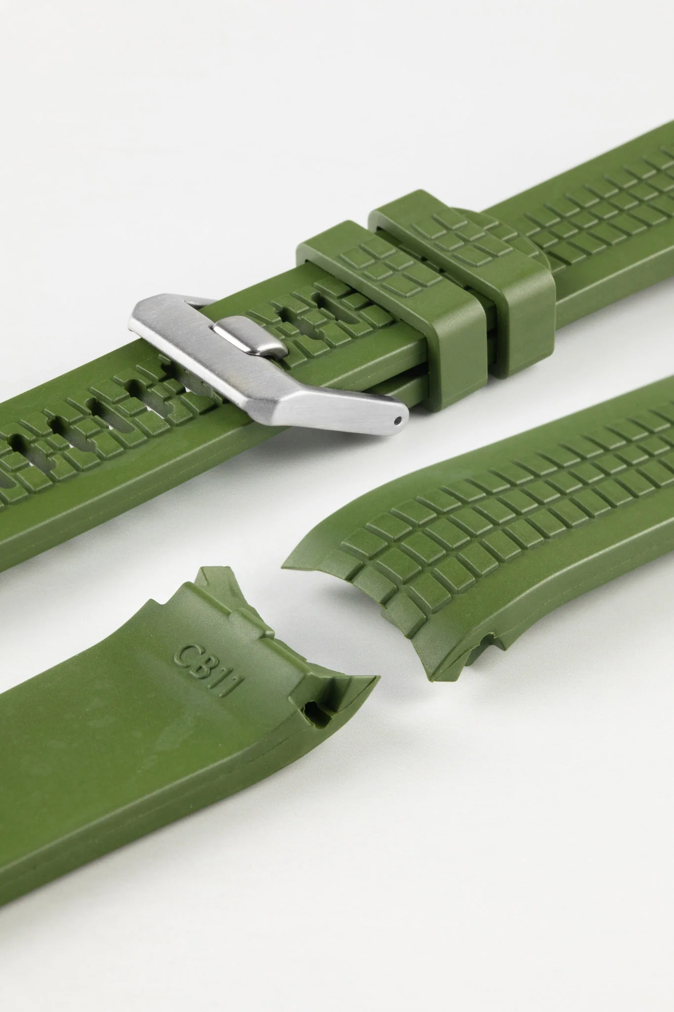 CRAFTER BLUE CB11 'Aquanaut' Rubber Watch Strap for Seiko SKX Series – GREEN - Image 8