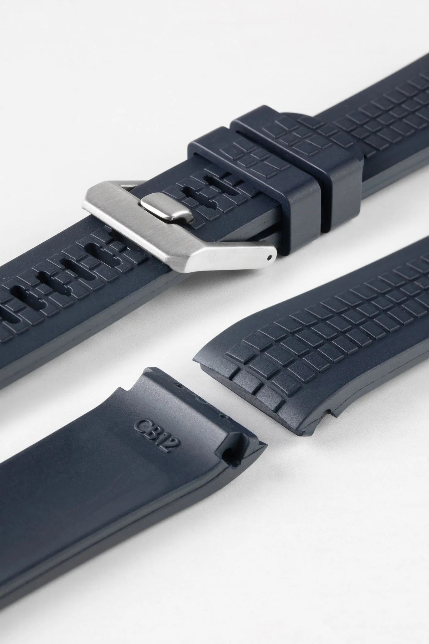 CRAFTER BLUE CB12 'Aquanaut' Rubber Watch Strap for Seiko Turtle – NAVY BLUE - Image 5