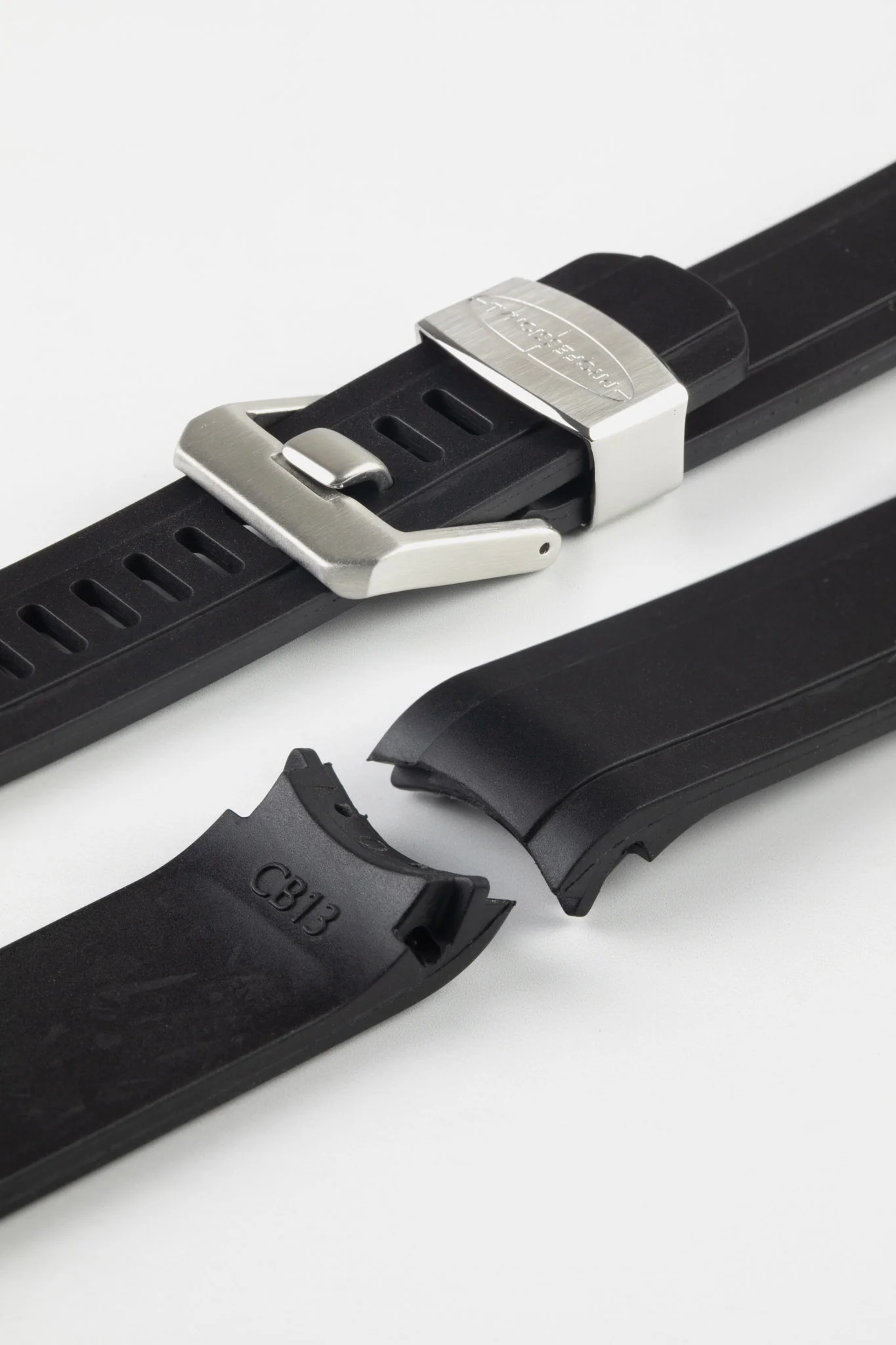 CRAFTER BLUE CB13 Rubber Watch Strap for Seiko Mini Turtle Series – BLACK with Rubber Keepers - Image 5