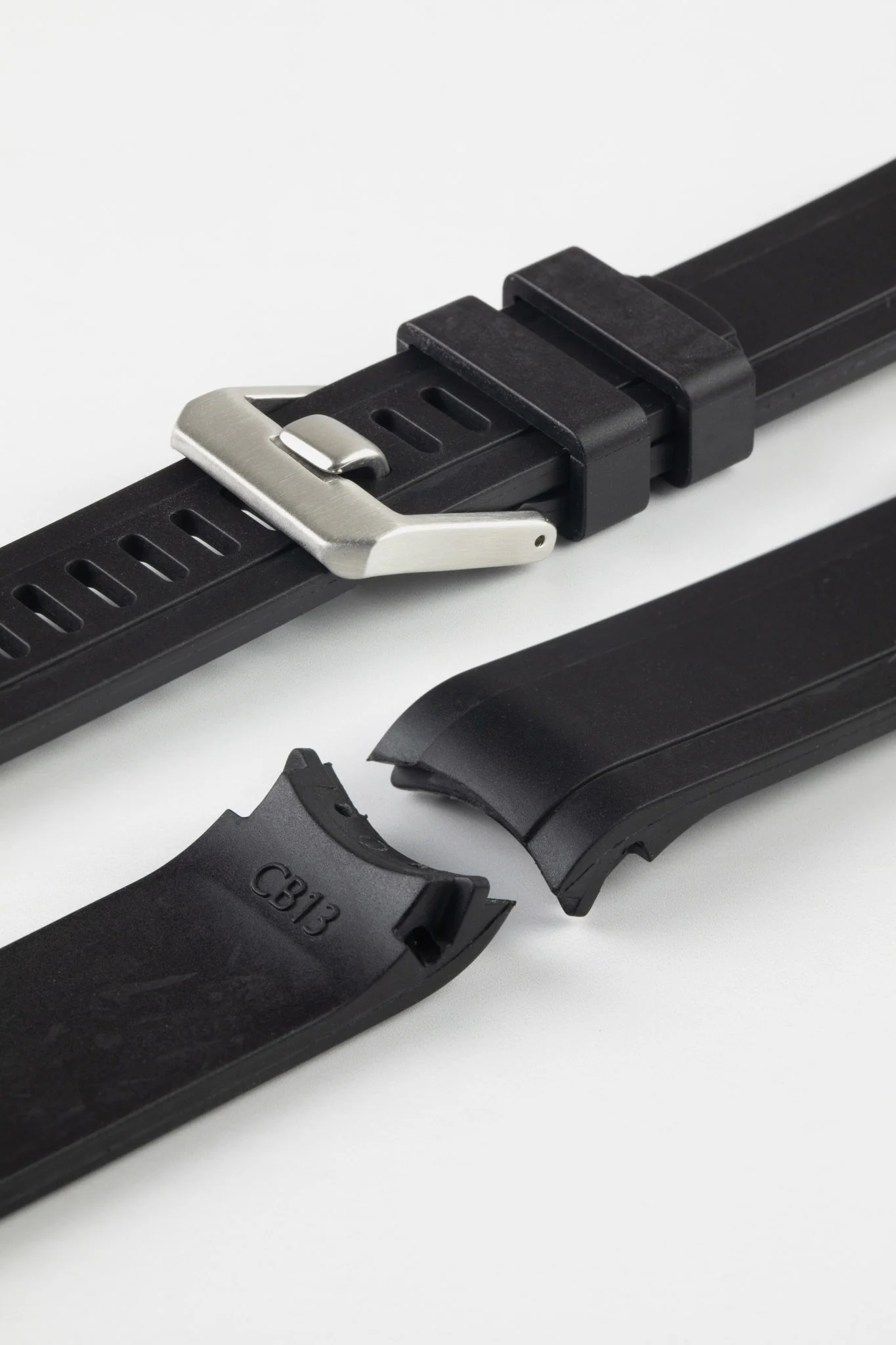 CRAFTER BLUE CB13 Rubber Watch Strap for Seiko Mini Turtle Series – BLACK with Rubber Keepers - Image 6