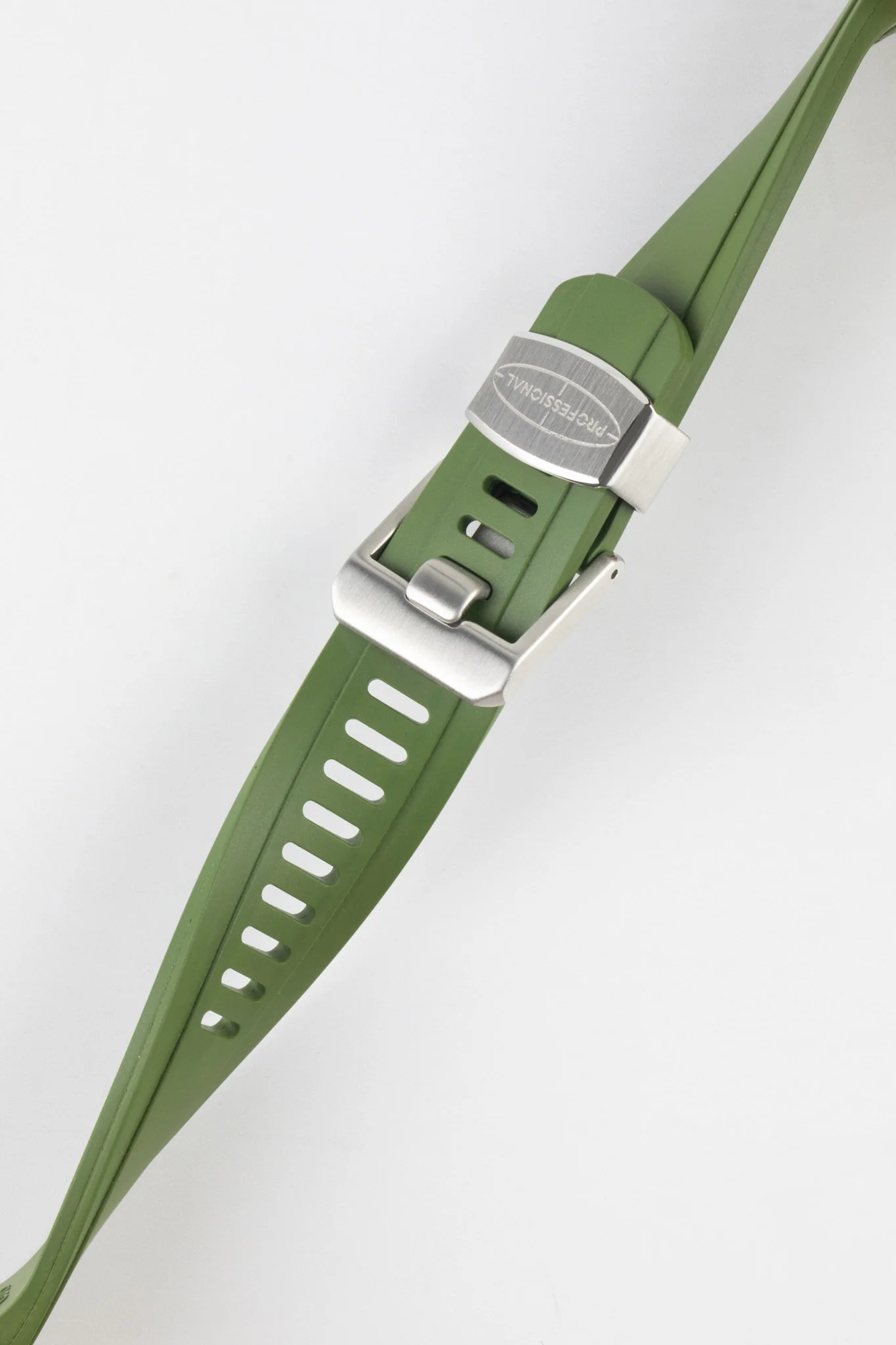 CRAFTER BLUE CB13 Rubber Watch Strap for Seiko Mini Turtle Series – GREEN with Rubber Keepers - Image 4