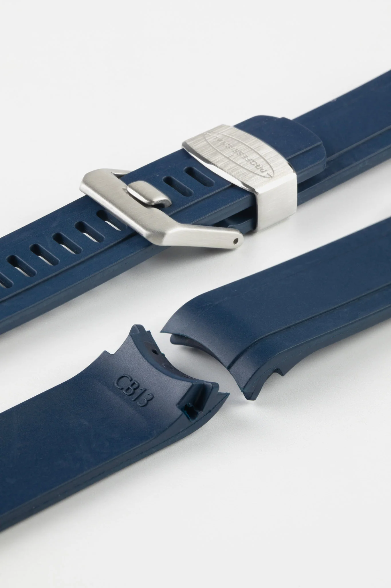 CRAFTER BLUE CB13 Rubber Watch Strap for Seiko Mini Turtle Series – NAVY with Rubber Keepers - Image 5