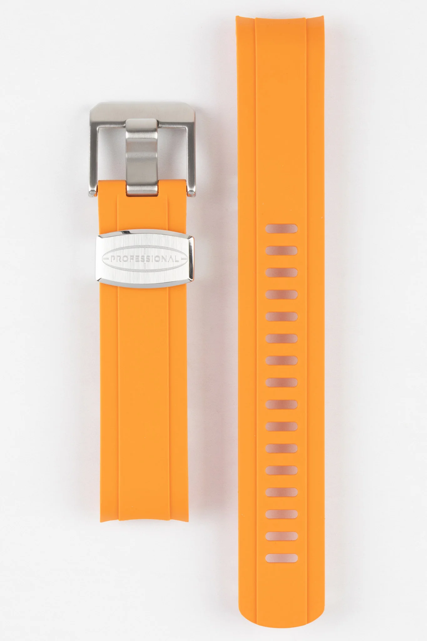 CRAFTER BLUE CB13 Rubber Watch Strap for Seiko Mini Turtle Series – ORANGE with Rubber Keepers - Image 7