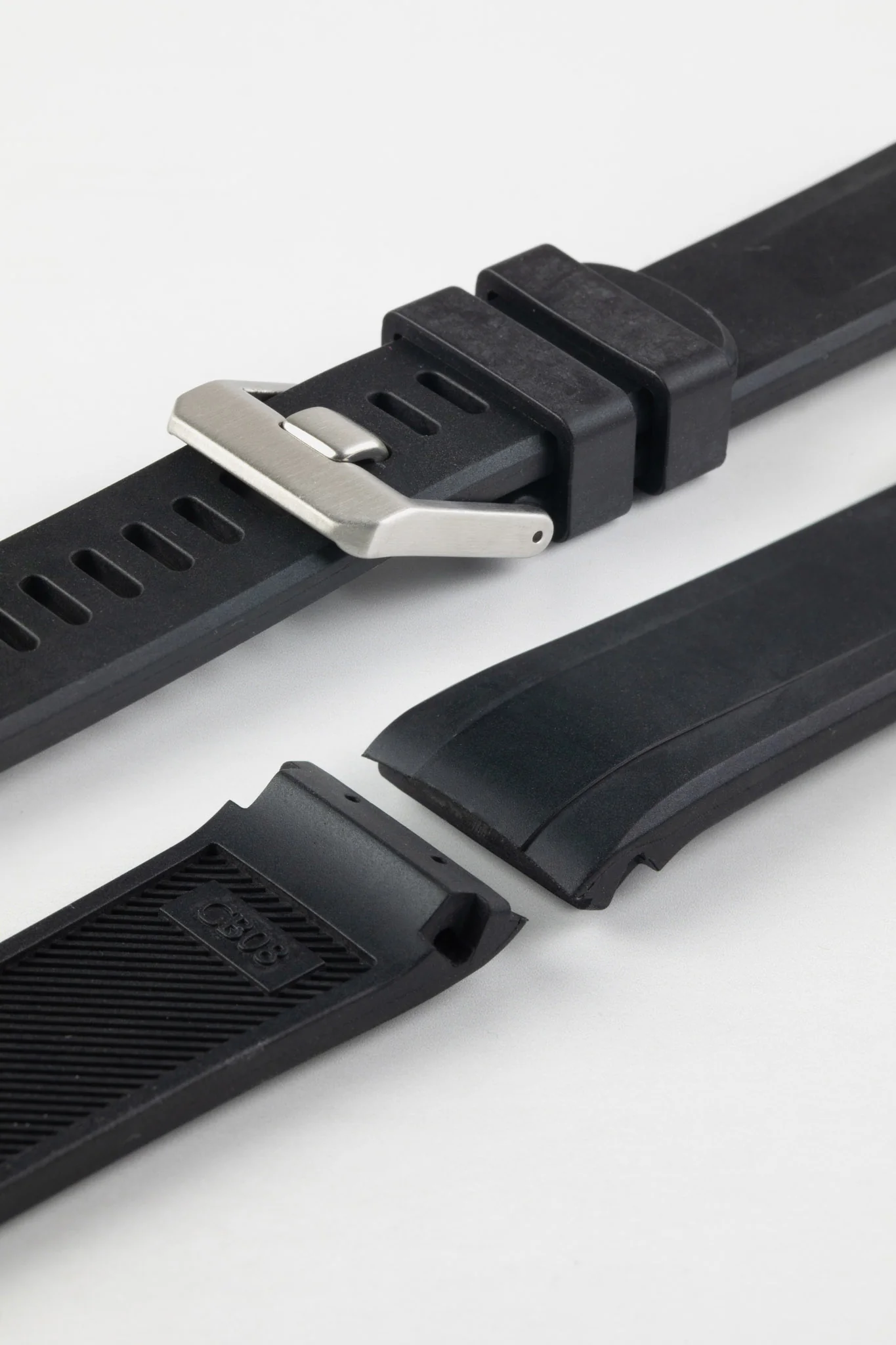 CRAFTER BLUE CB08 Rubber Watch Strap for Seiko "New" Turtle Series – BLACK - Image 6