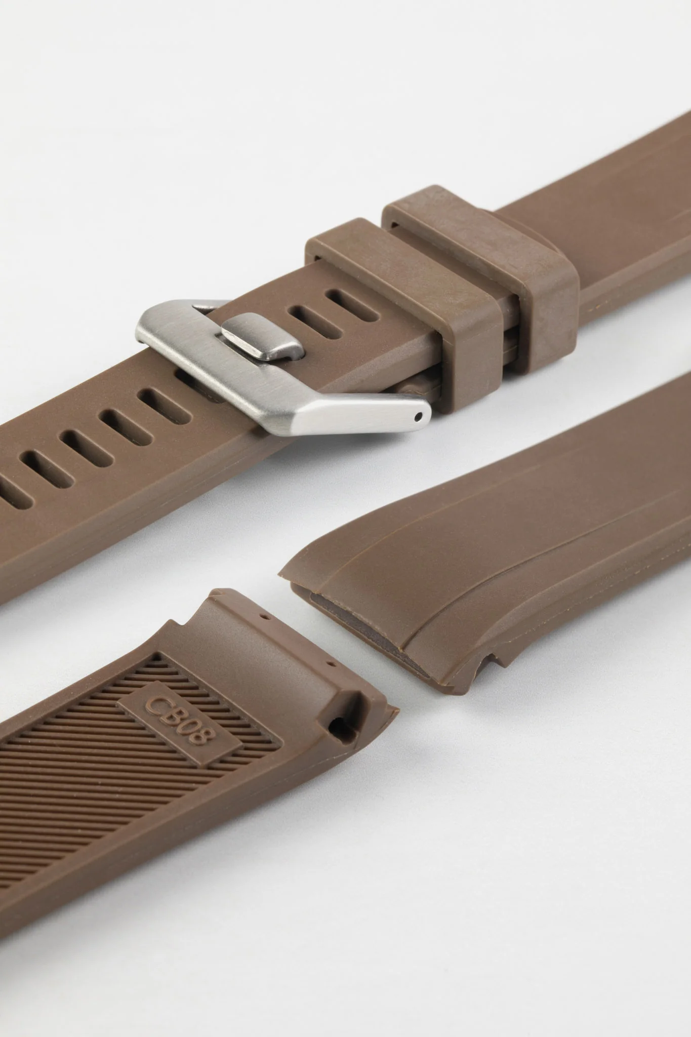 CRAFTER BLUE CB08 Rubber Watch Strap for Seiko "New" Turtle Series – BROWN - Image 6