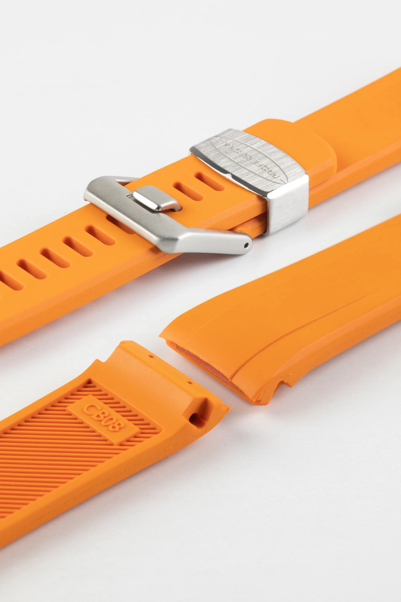 CRAFTER BLUE CB08 Rubber Watch Strap for Seiko "New" Turtle Series – ORANGE - Image 5
