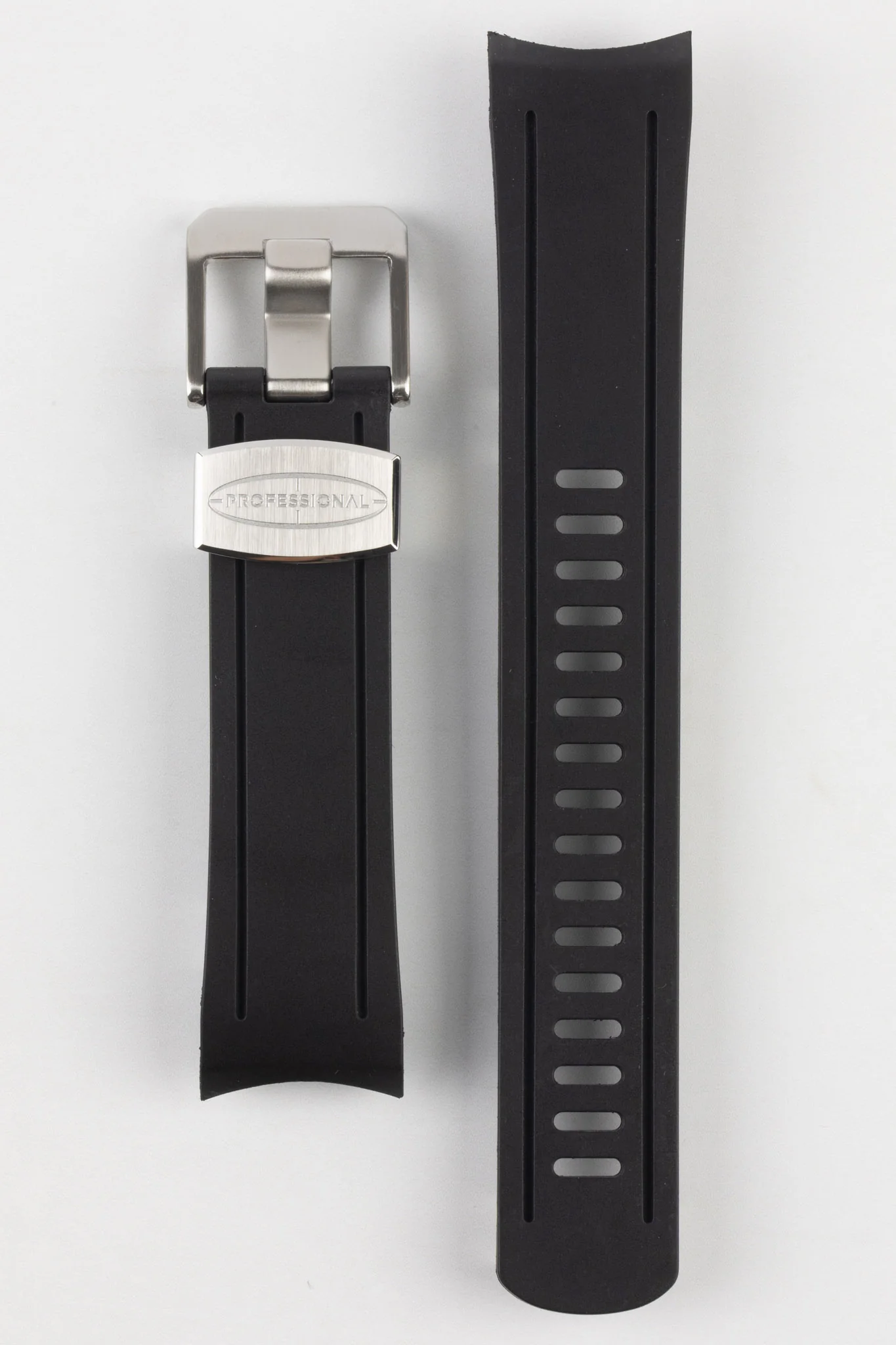 CRAFTER BLUE CB05 Rubber Watch Strap for Seiko SKX Series – BLACK with Steel Keeper - Image 9