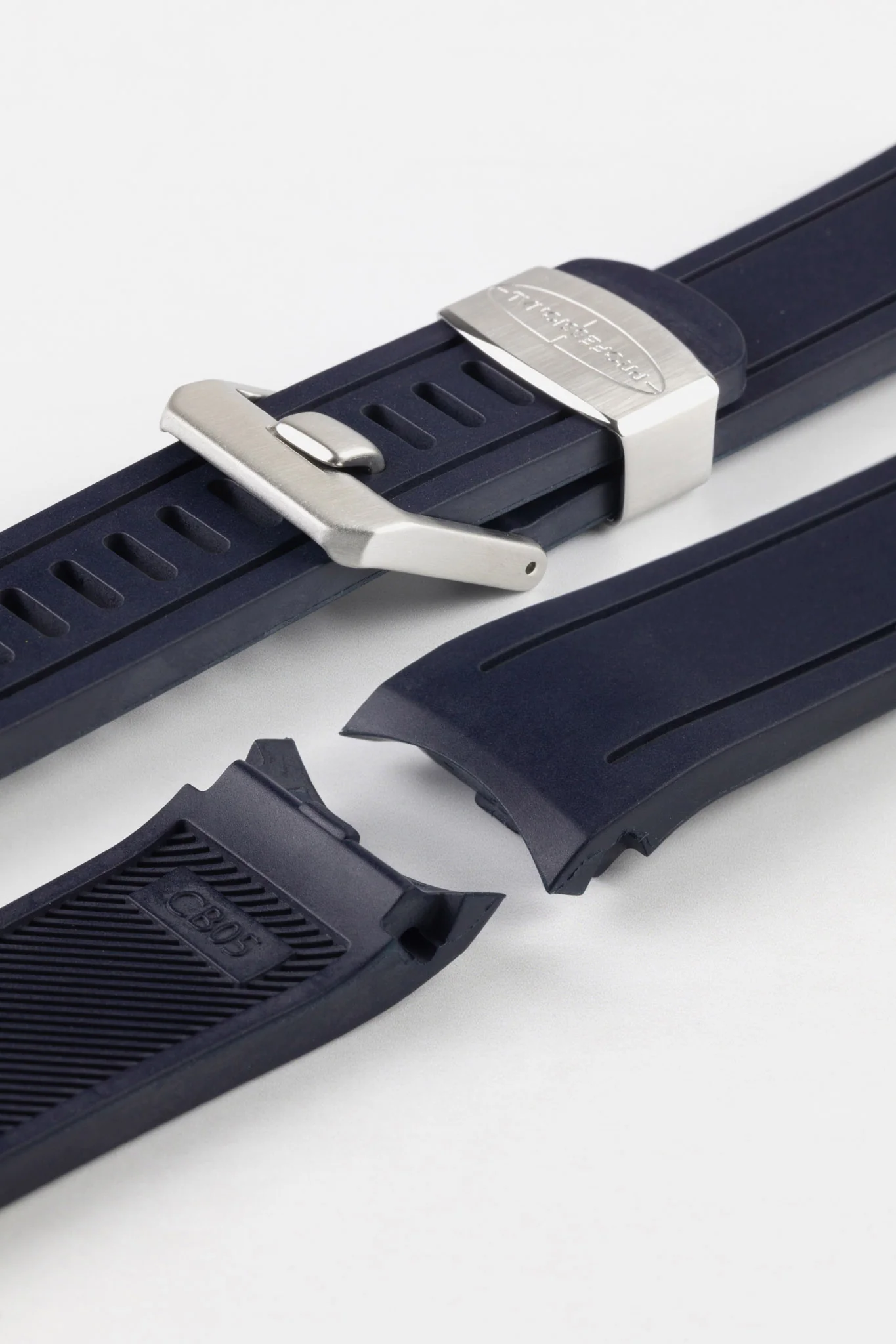 CRAFTER BLUE CB05 Rubber Watch Strap for Seiko SKX Series – NAVY BLUE with Steel Keeper - Image 7