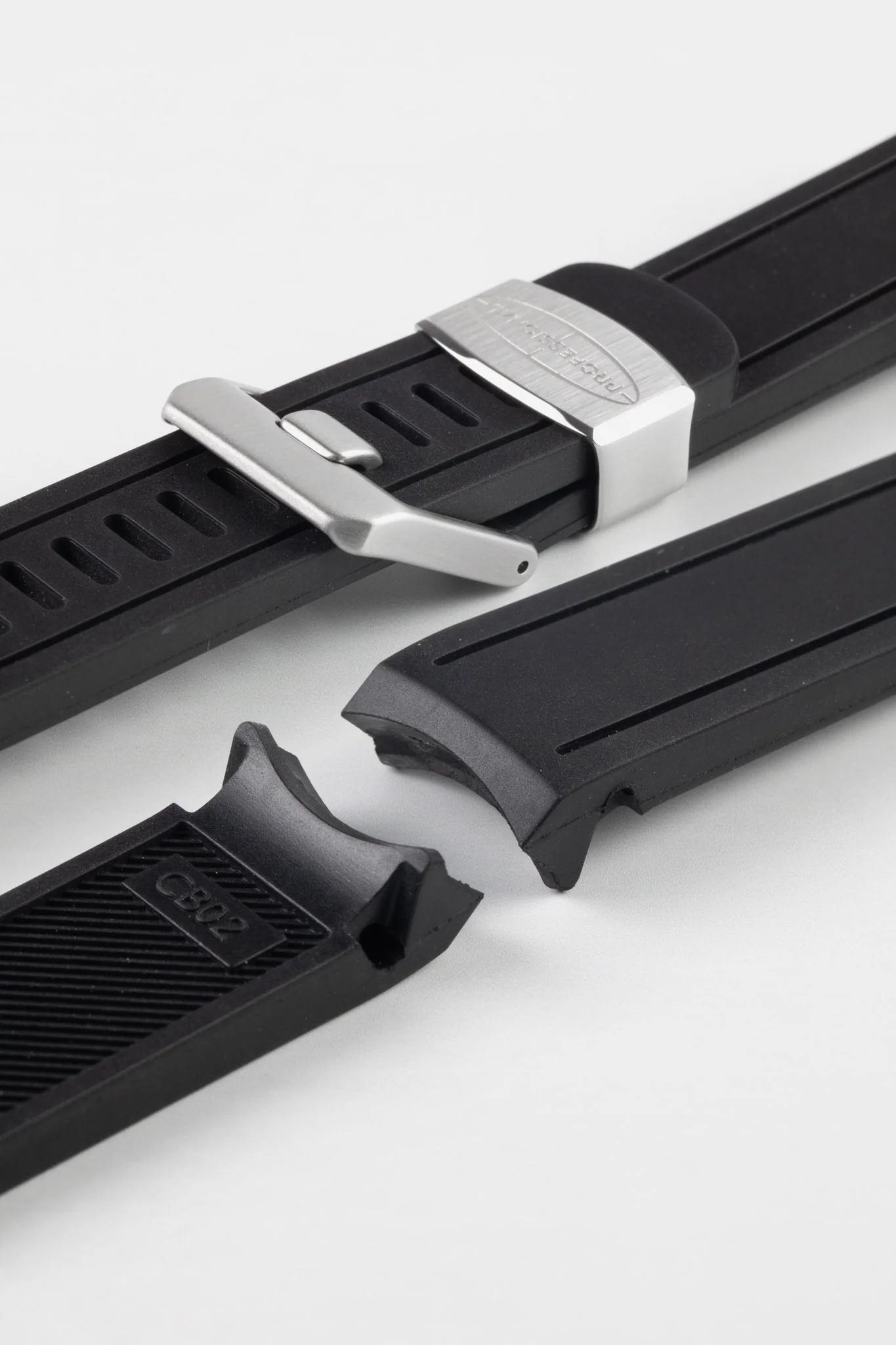 CRAFTER BLUE CB02 Black Rubber Watch Strap for Seiko Sumo - Image 4