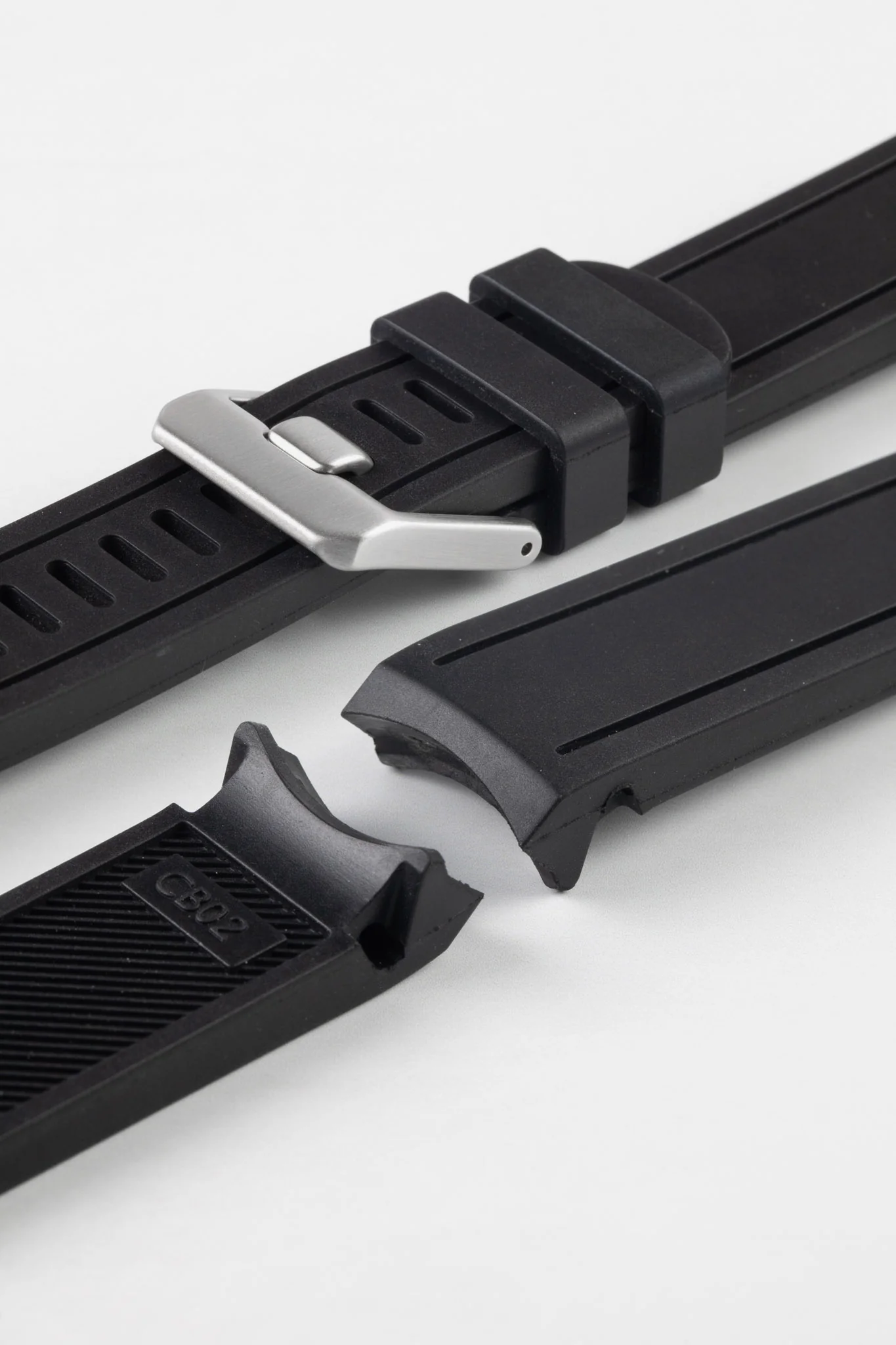 CRAFTER BLUE CB02 Black Rubber Watch Strap for Seiko Sumo - Image 5