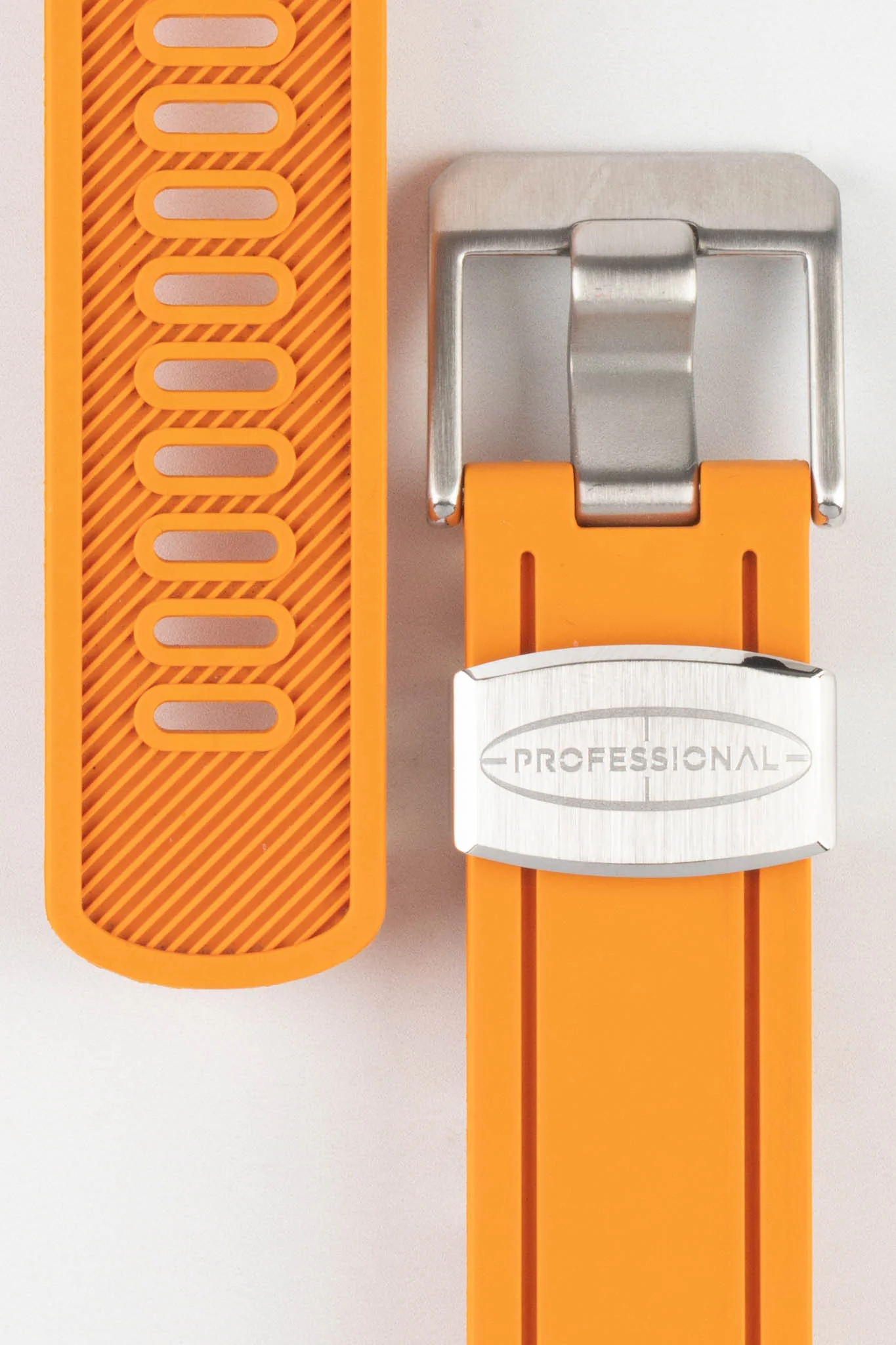 CRAFTER BLUE CB02 Orange Rubber Watch Strap for Seiko Sumo - Image 2