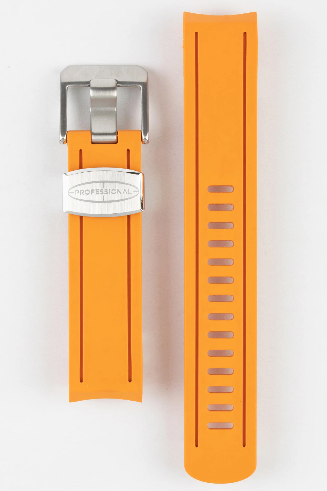 CRAFTER BLUE CB02 Orange Rubber Watch Strap for Seiko Sumo - Image 6