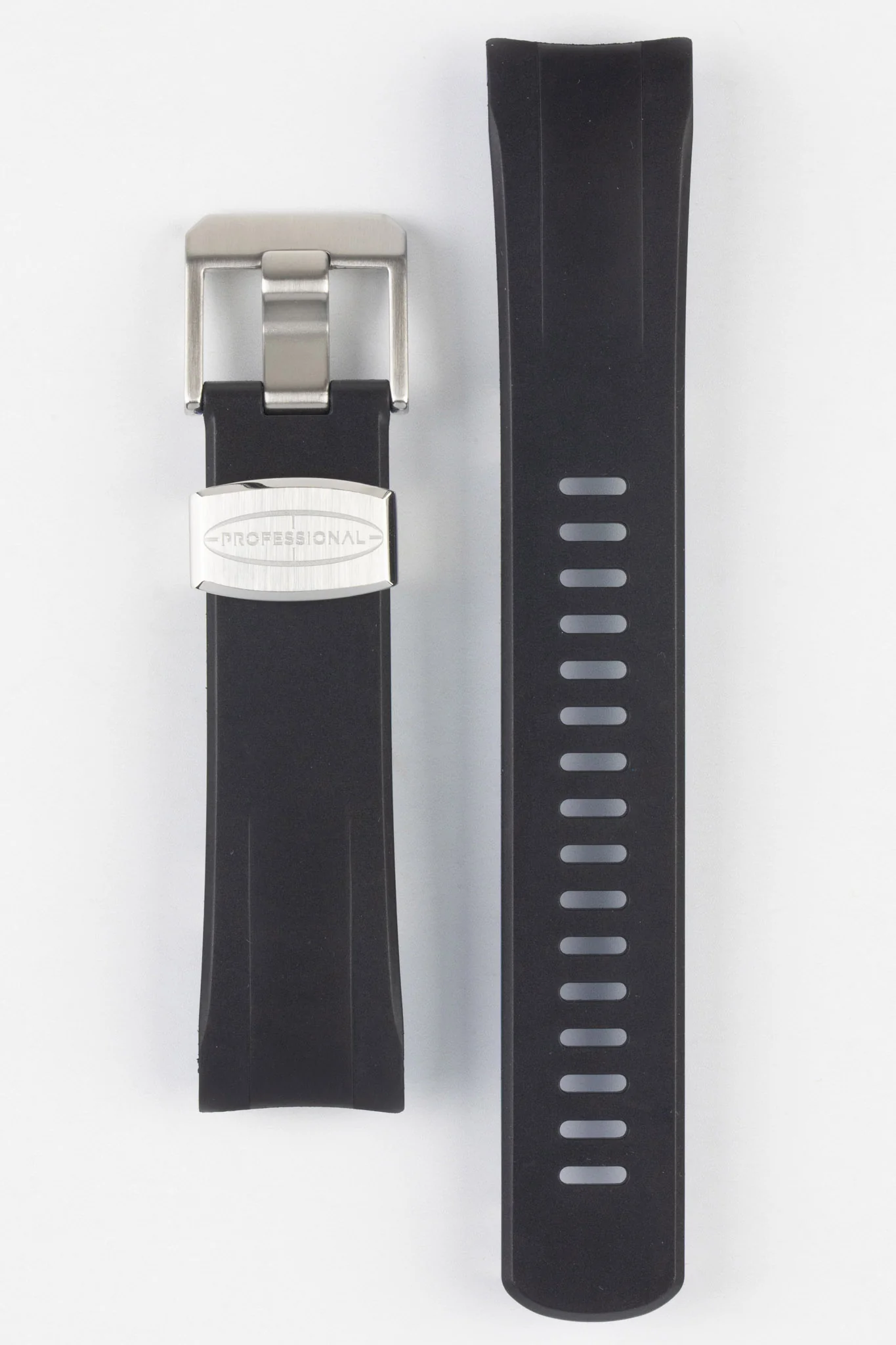 CRAFTER BLUE CB09 Rubber Watch Strap for Seiko "New" Samurai Series – BLACK & BLUE - Image 3