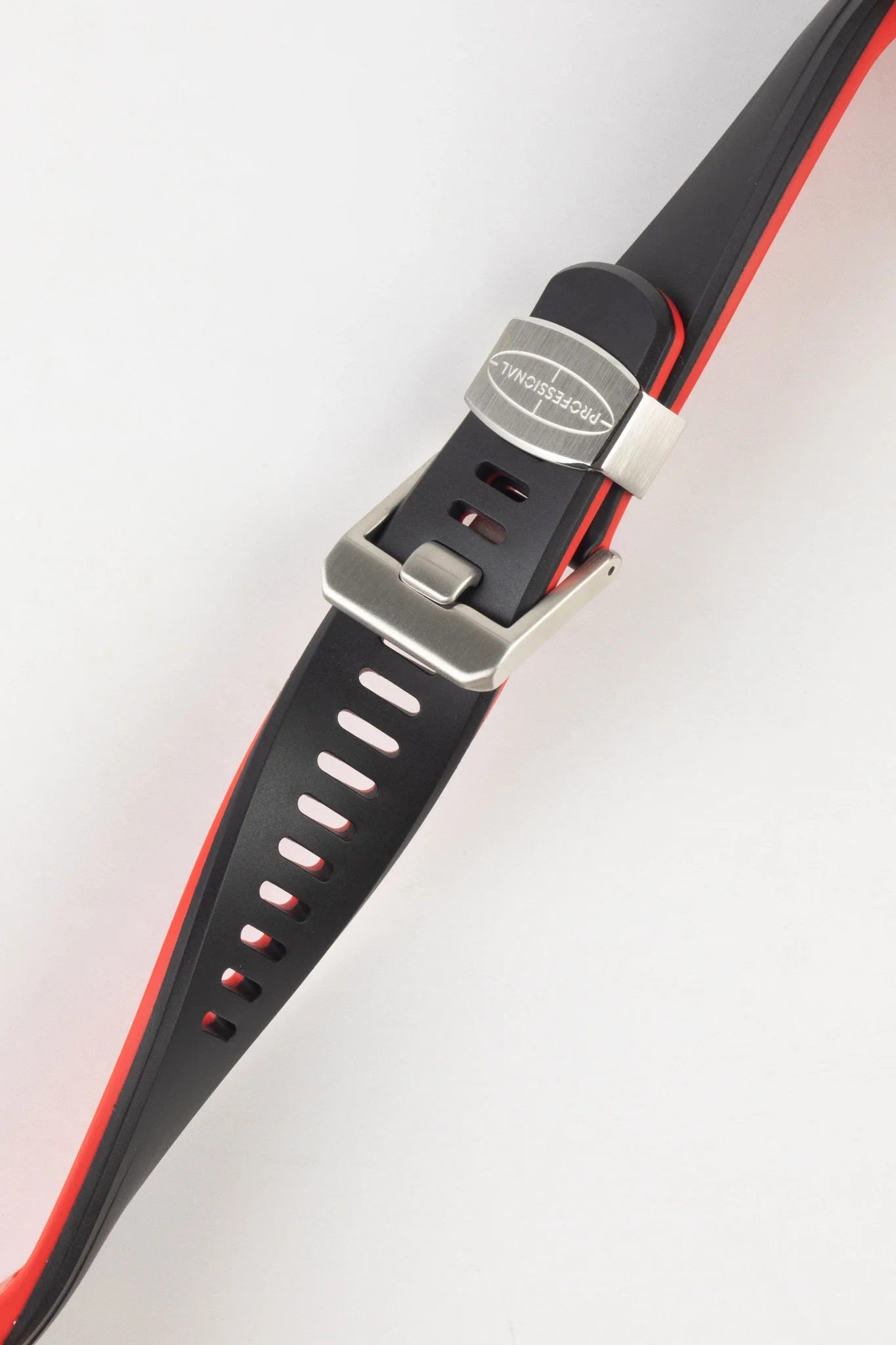 CRAFTER BLUE CB09 Rubber Watch Strap for Seiko "New" Samurai Series – BLACK & RED - Image 5