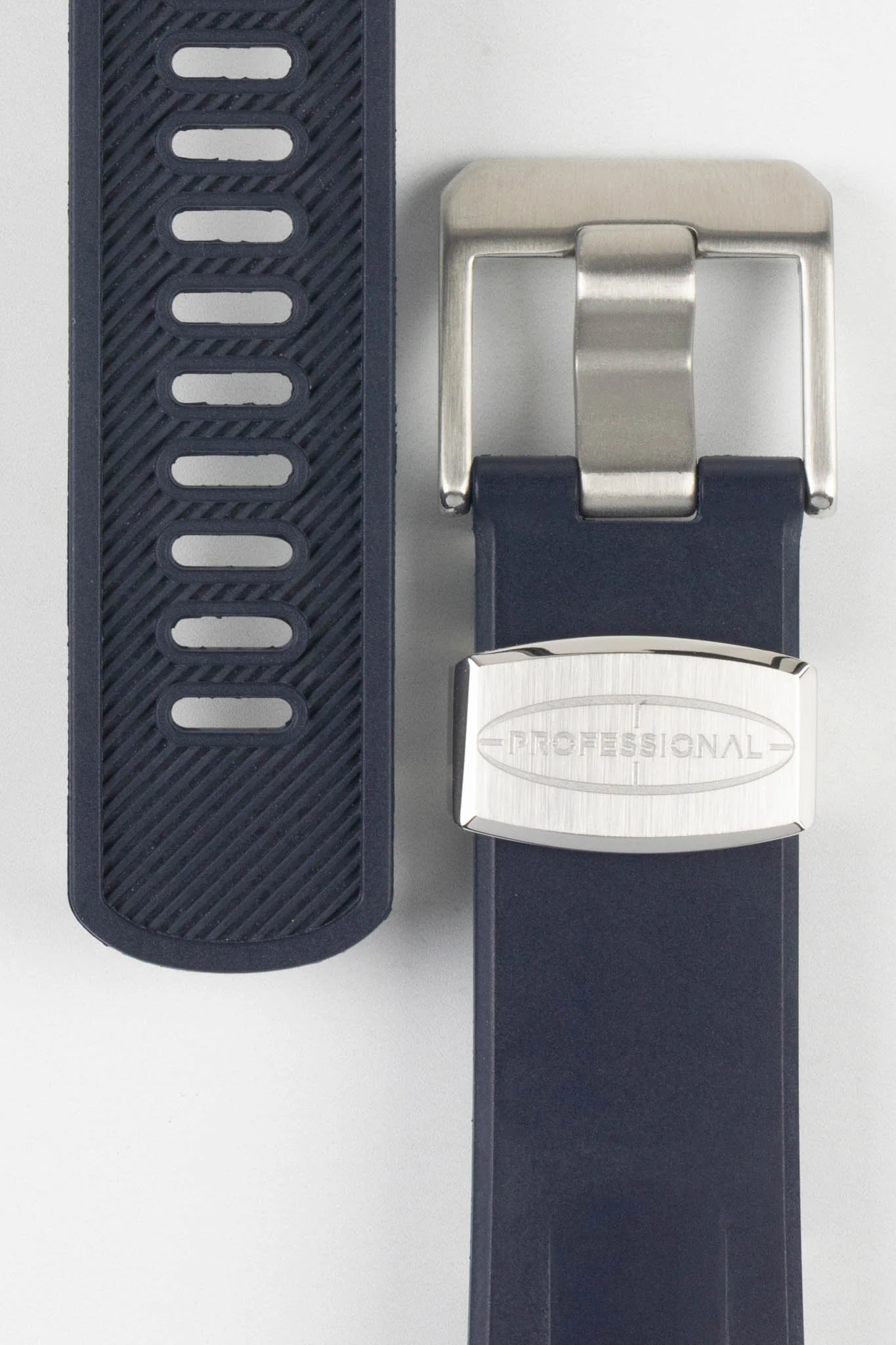 CRAFTER BLUE CB09 Rubber Watch Strap for Seiko "New" Samurai Series – NAVY - Image 3