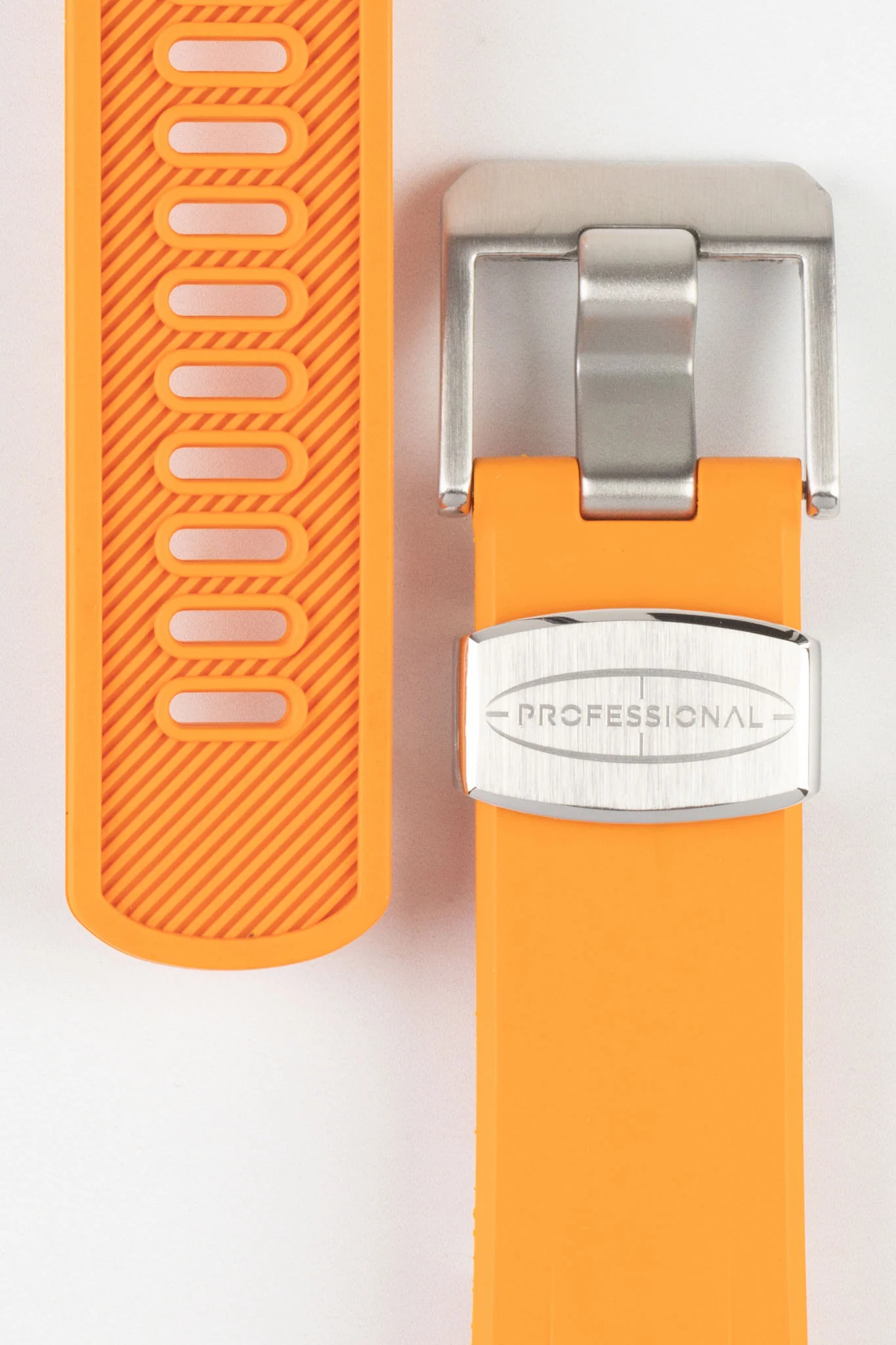 CRAFTER BLUE CB09 Rubber Watch Strap for Seiko "New" Samurai Series – ORANGE - Image 3