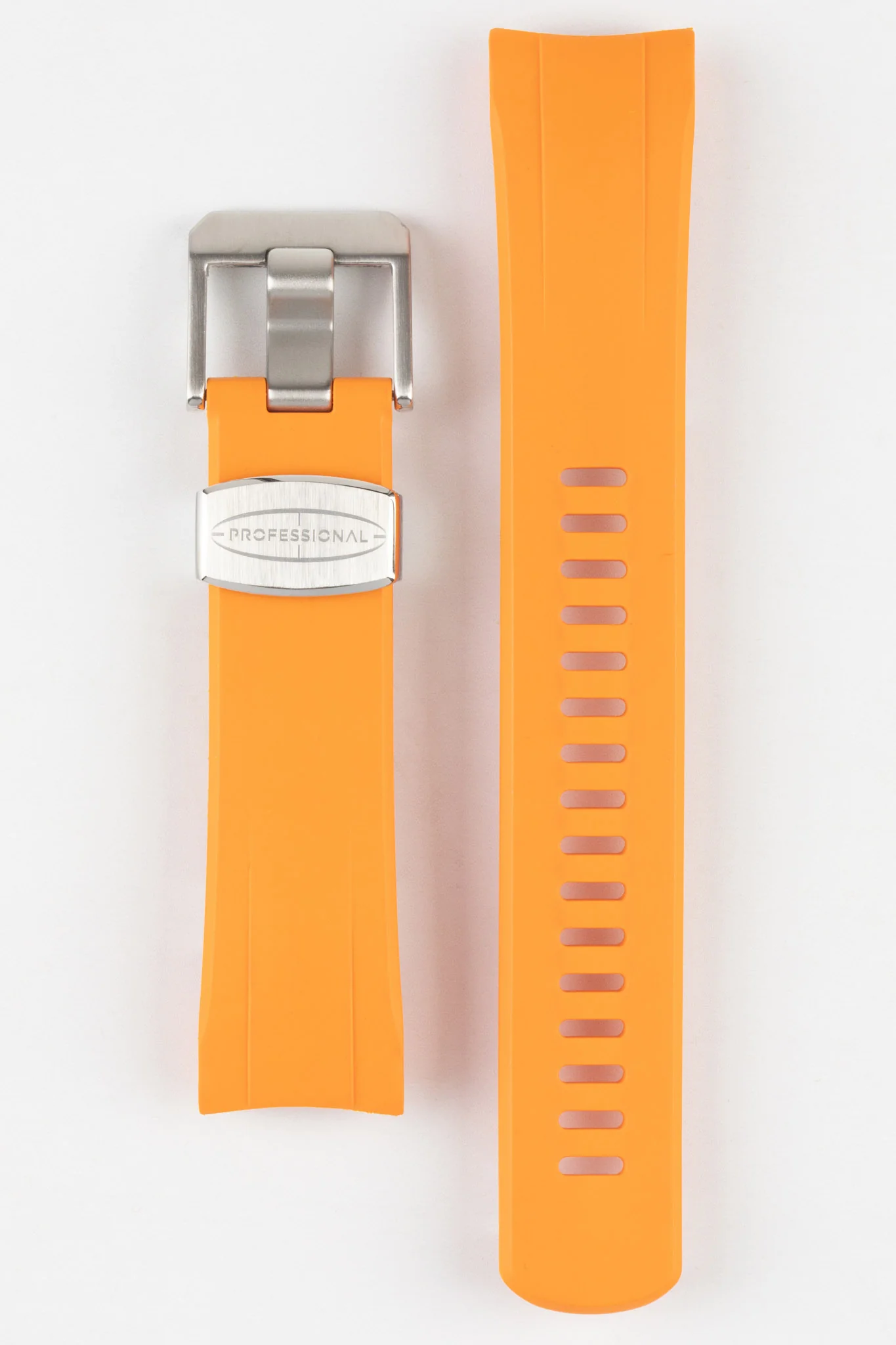 CRAFTER BLUE CB09 Rubber Watch Strap for Seiko "New" Samurai Series – ORANGE - Image 7