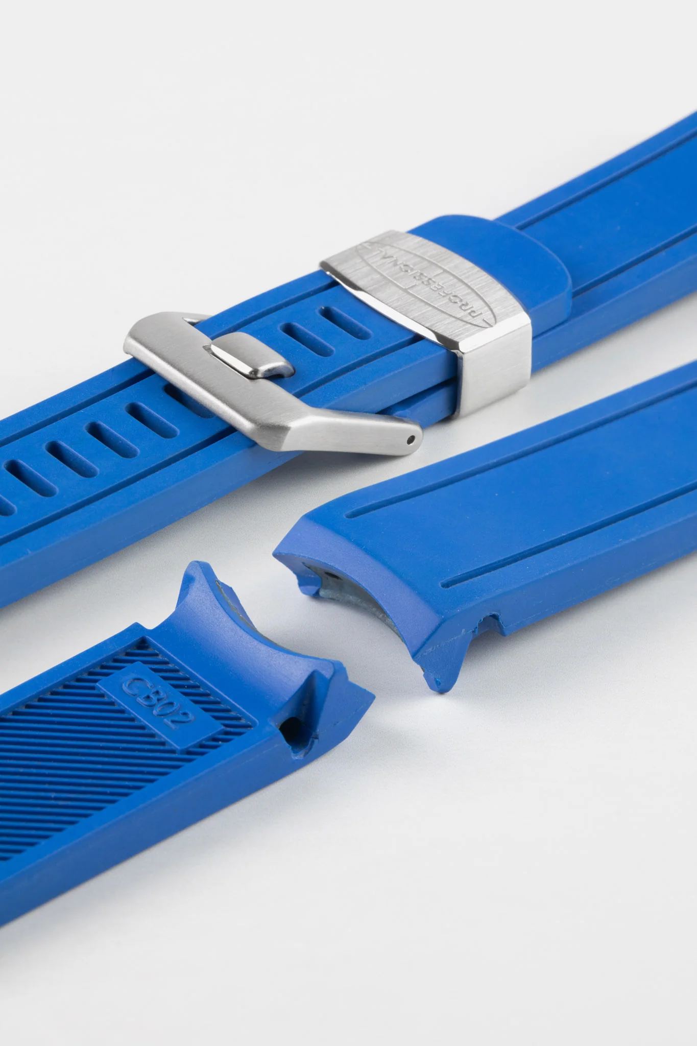 CRAFTER BLUE CB02 Light Blue Rubber Watch Strap for Seiko Sumo - Image 4