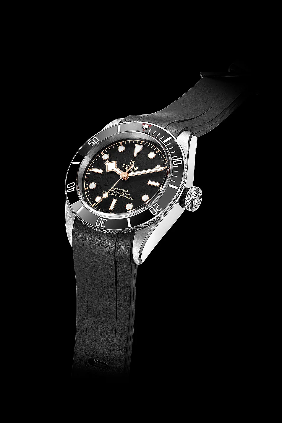 CRAFTER BLUE TD01 Rubber Watch Strap for Tudor Black Bay Series – BLACK - Image 2