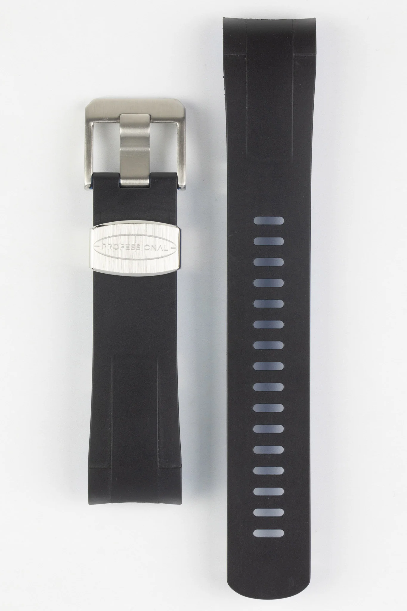 CRAFTER BLUE TD01 Rubber Watch Strap for Tudor Black Bay Series – BLACK & BLUE - Image 2