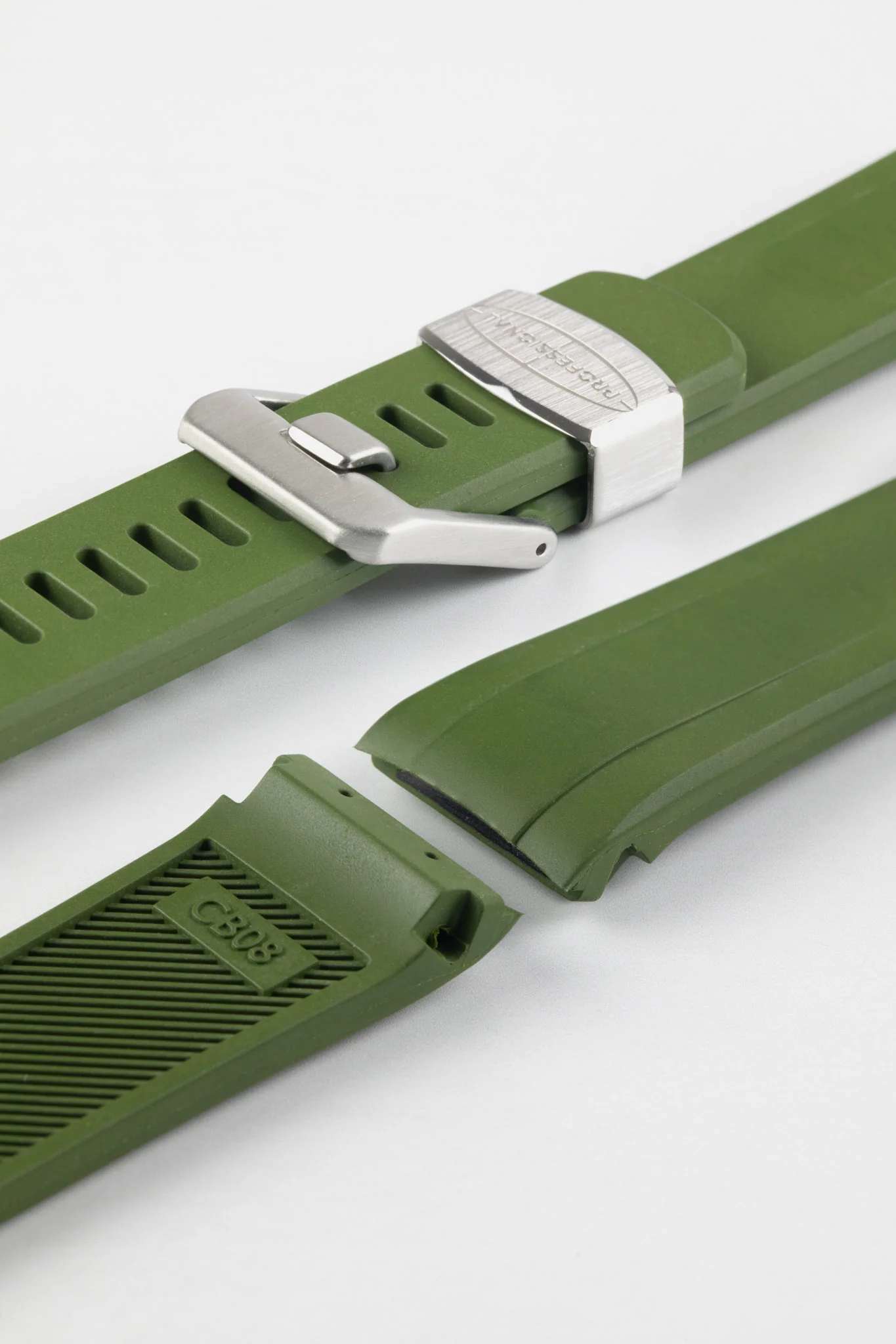 CRAFTER BLUE CB08 Rubber Watch Strap for Seiko "New" Turtle Series – GREEN - Image 5