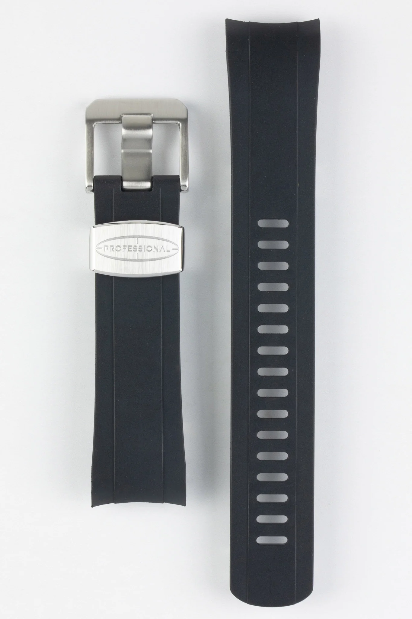 CRAFTER BLUE CB10 Rubber Watch Strap for Seiko SKX Series – BLACK with Rubber & Steel Keepers - Image 7