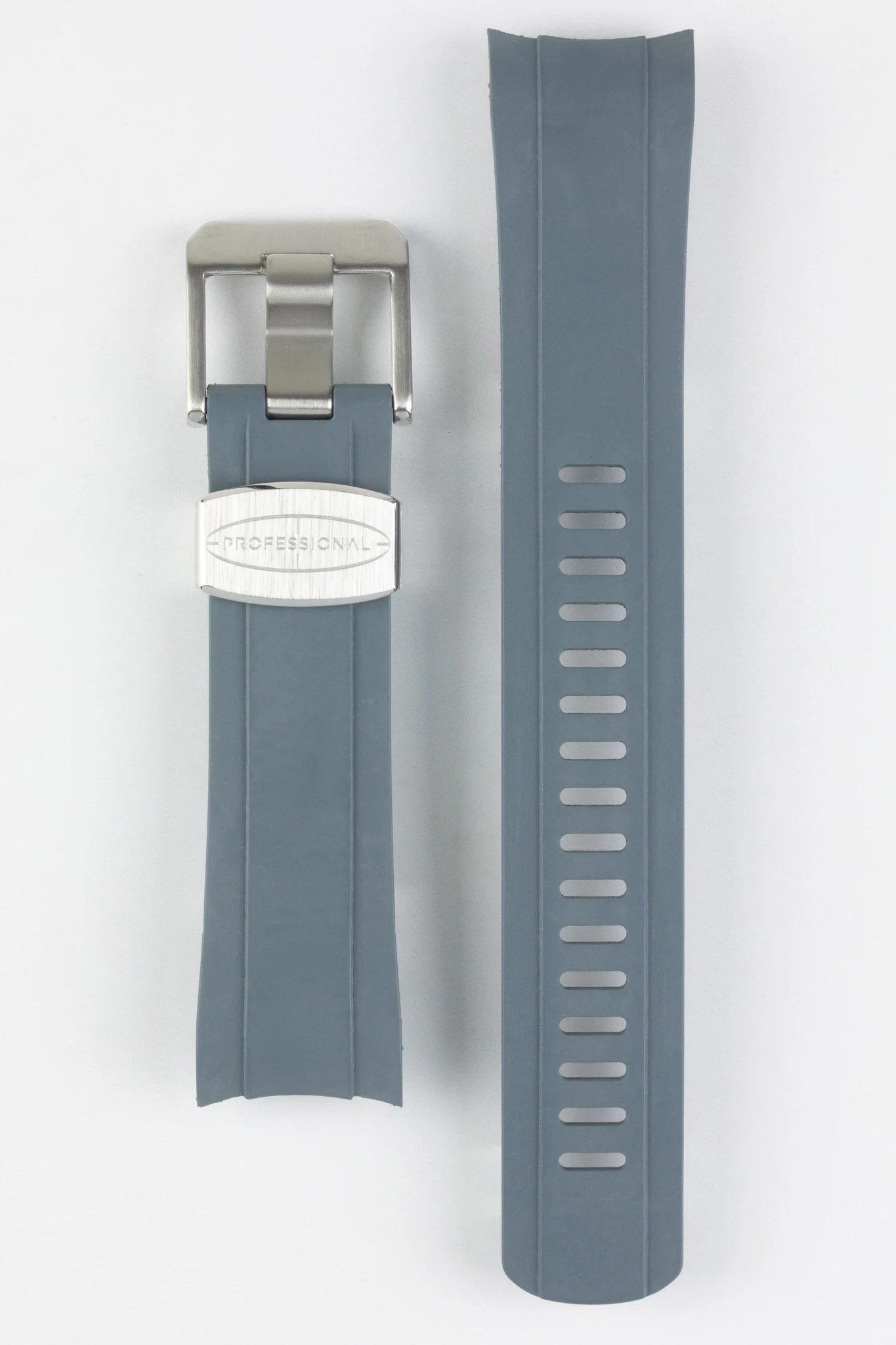 CRAFTER BLUE CB10 Rubber Watch Strap for Seiko SKX Series – GREY with Rubber & Steel Keepers - Image 7