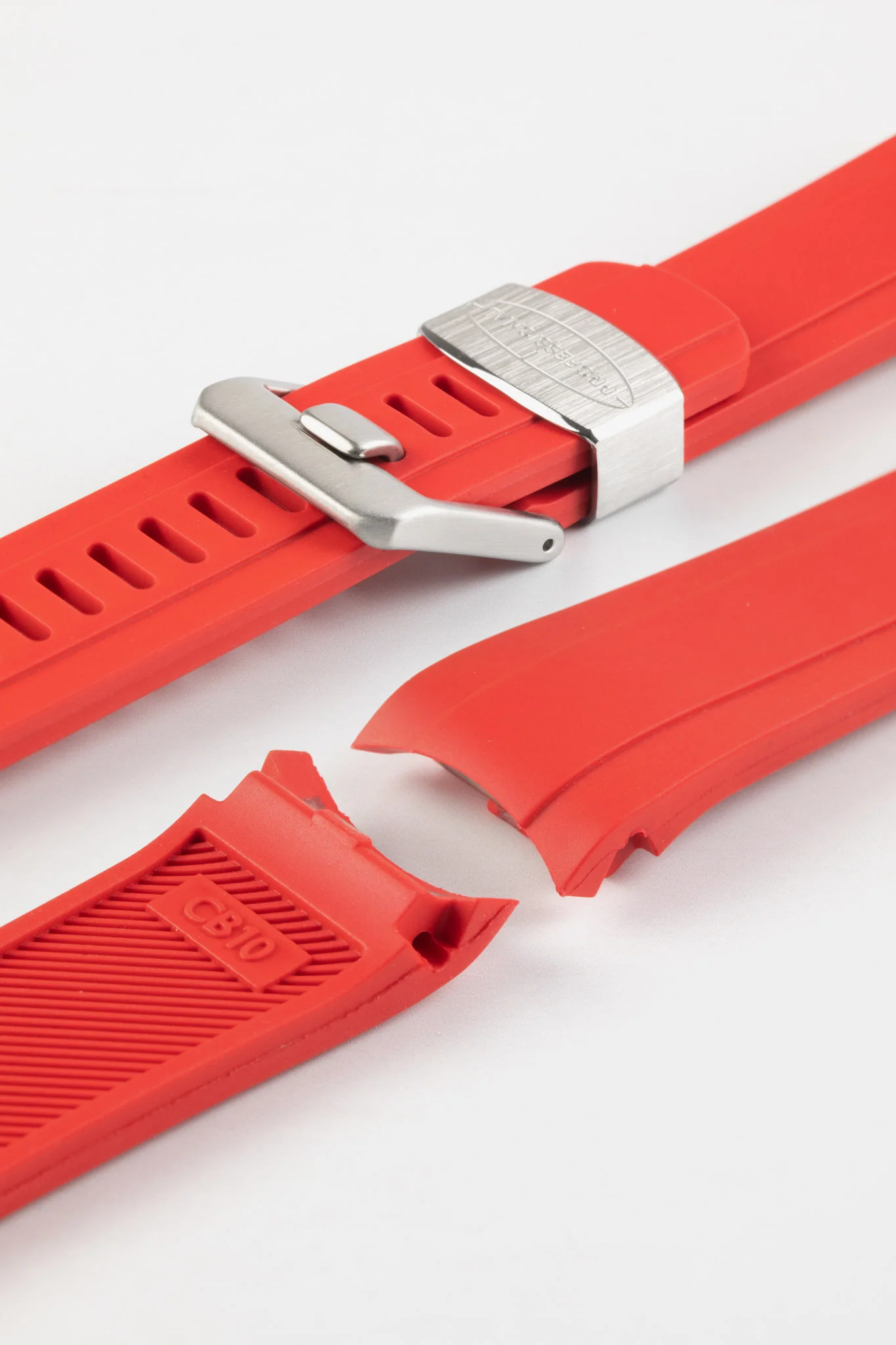 CRAFTER BLUE CB10 Rubber Watch Strap for Seiko SKX Series – RED with Rubber & Steel Keepers - Image 4