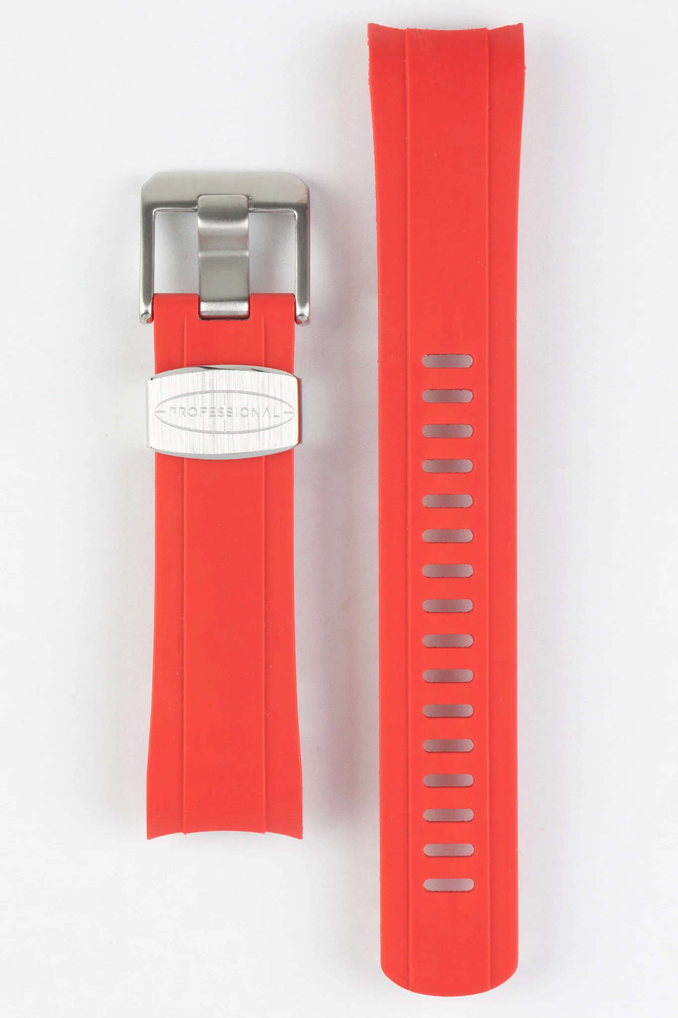 CRAFTER BLUE CB10 Rubber Watch Strap for Seiko SKX Series – RED with Rubber & Steel Keepers - Image 6